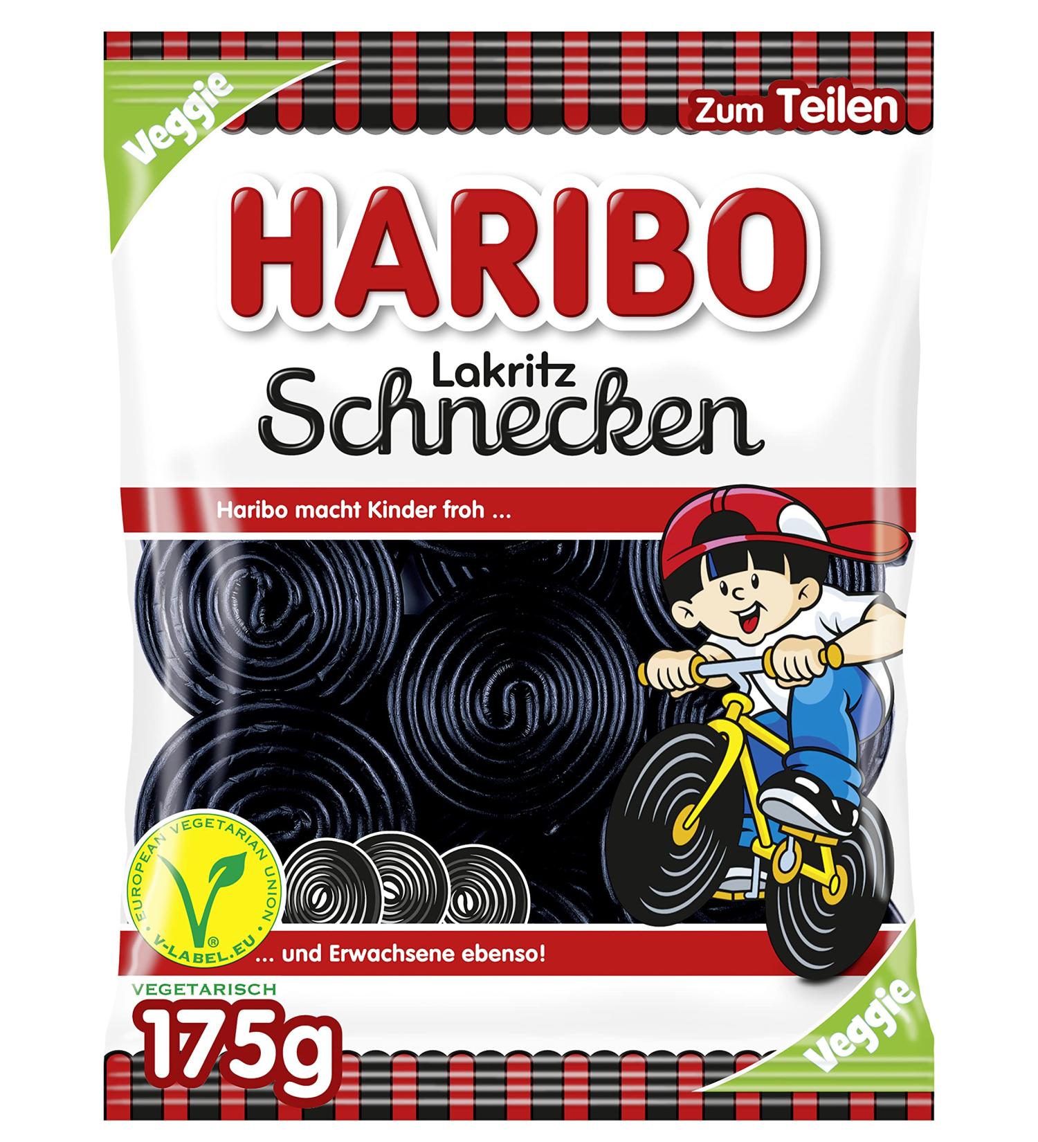 HARIBO Haribo Candy | Licorice Snails Haribo | Haribo Dragees | Haribo Sweets | 175g Total