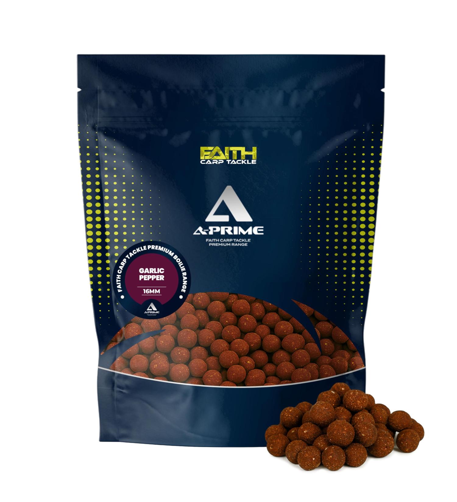  FAITH CARP TACKLE Faith A-Prime Boiled 5 kg 16 mm Garlic/Pepper - Buy Online on GoSupps.com