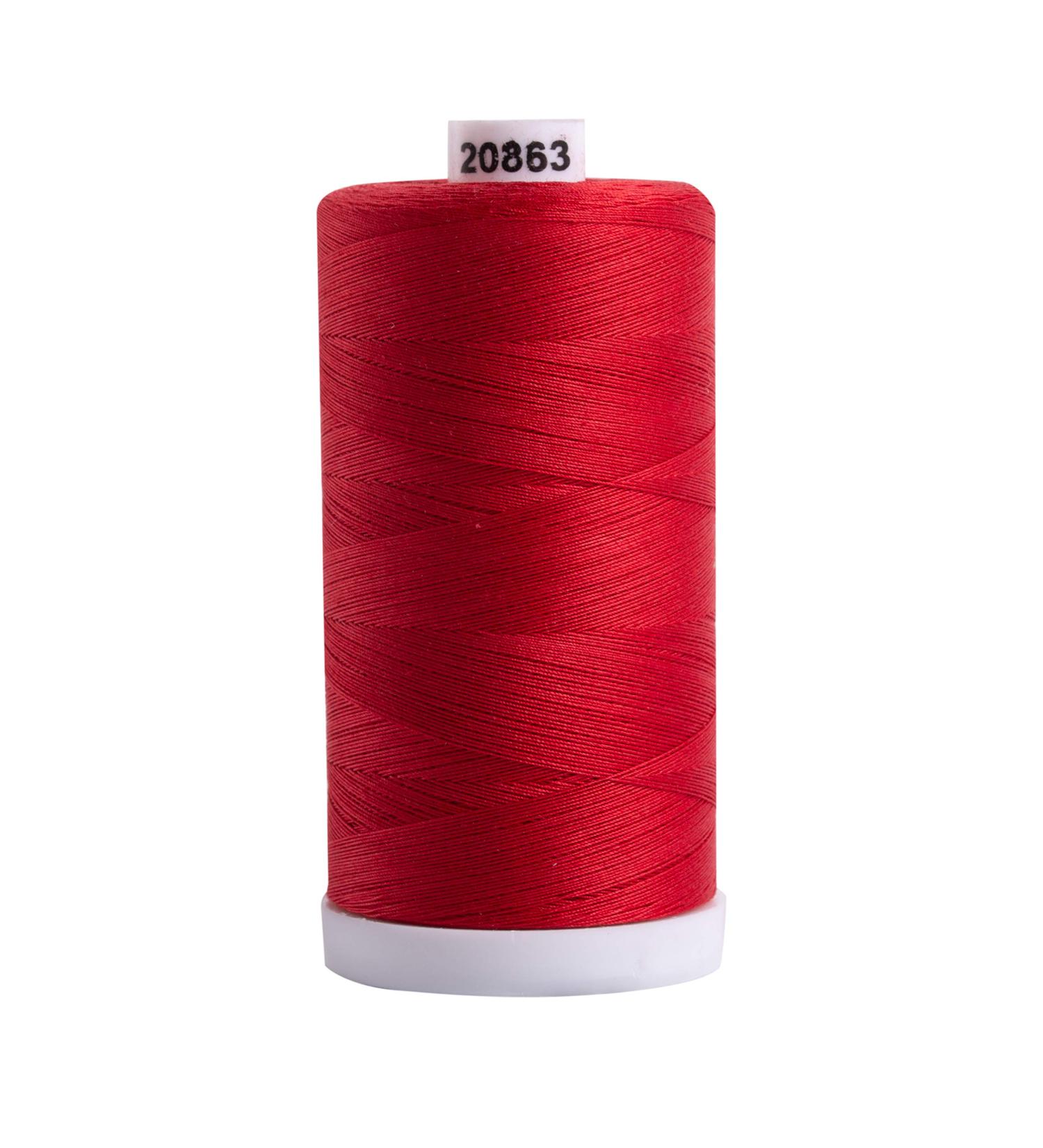 Connecting Threads 100% Cotton Thread - 1200 Yard Spool (Red)