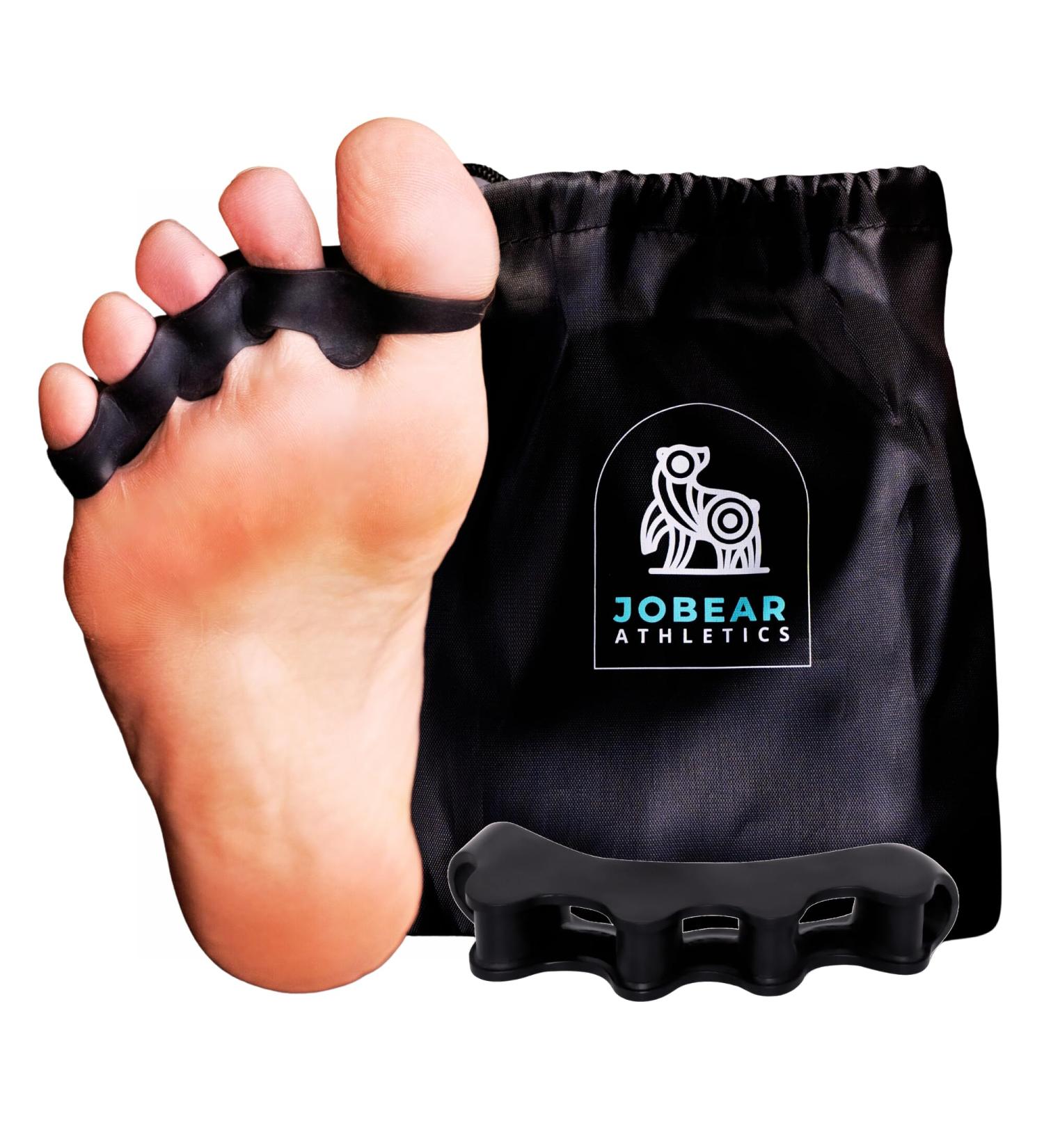 JOBEAR Toe Separators for Men & Women | Bunion Pain Relief & Plantar Fasciitis | Foot Health Spacers with Storage Bag - Correct Toes (Black - Buy Online on GoSupps.com