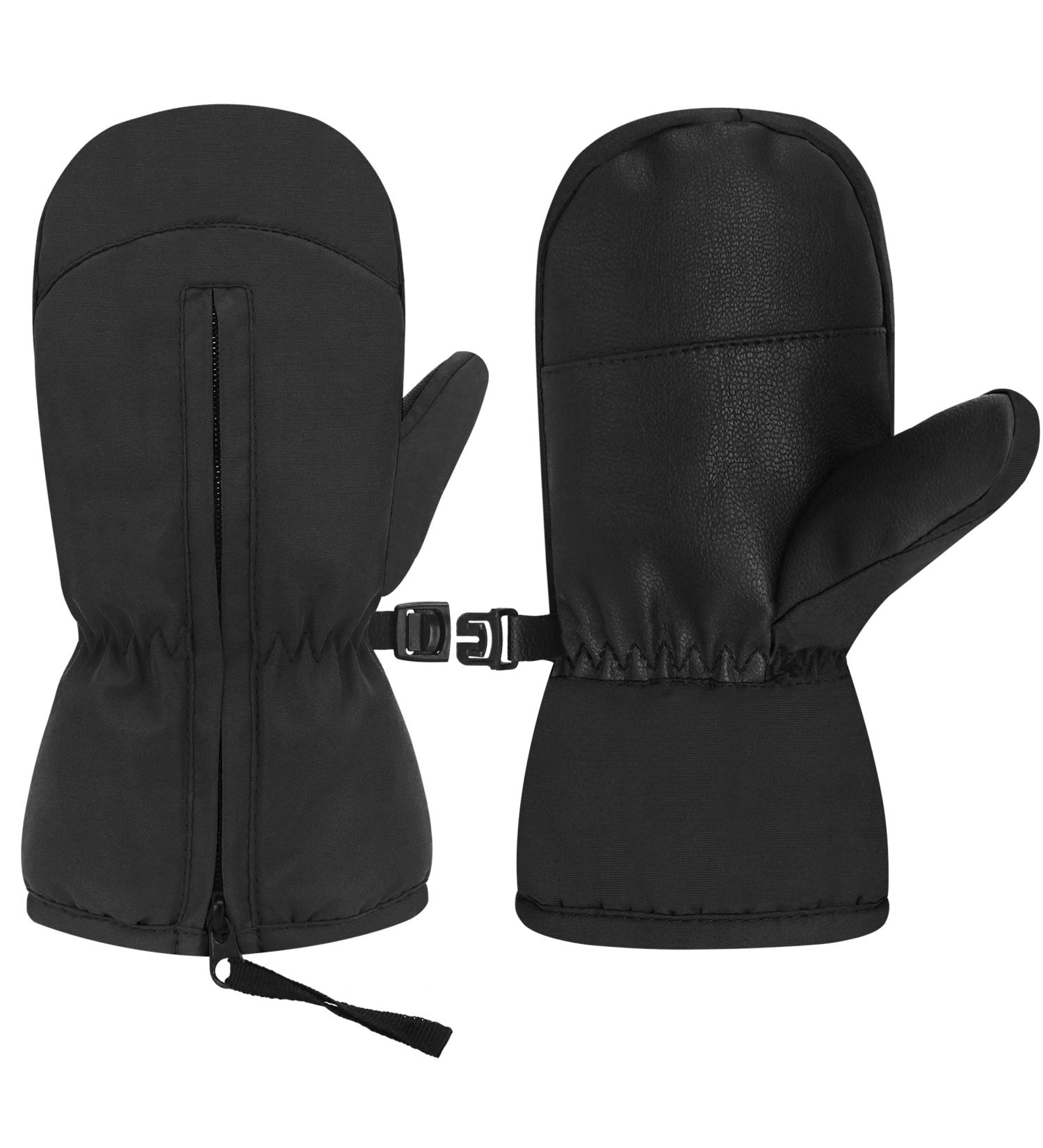 Andake Children's Winter Gloves - Waterproof Windproof Skiing & Outdoor Gear for Boys & Girls - Warm Black Gloves - Buy Online on GoSupps.com