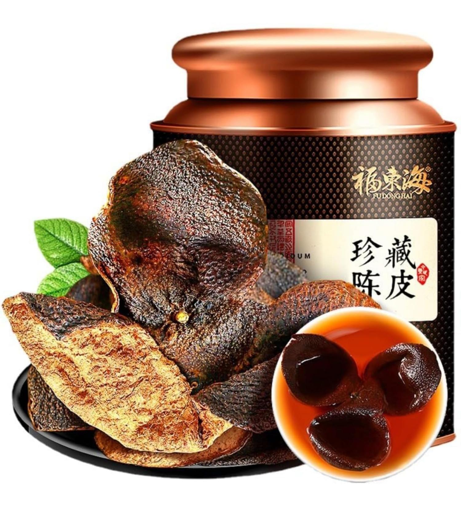  HQZMCTE Chinese Citrus Peels Naturally Sun-Dried For 15 Years Xinhui Tangerine Matured Tangerine Peel 100g - Buy Online on GoSupps.com