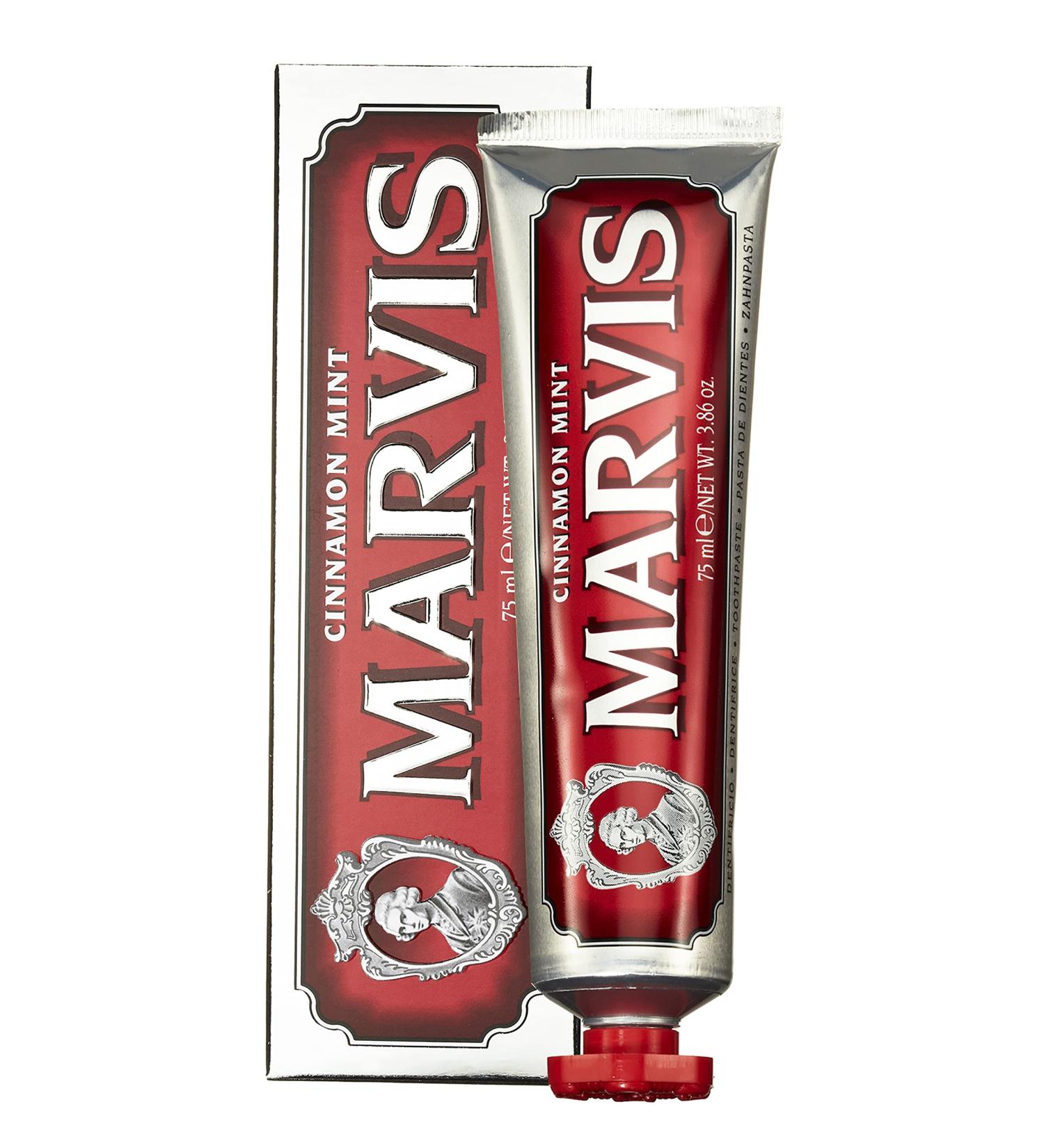 Marvis Cinnamon Mint Toothpaste 3.8 oz - Freshens Breath and Whitens Teeth - Buy Online on GoSupps.com