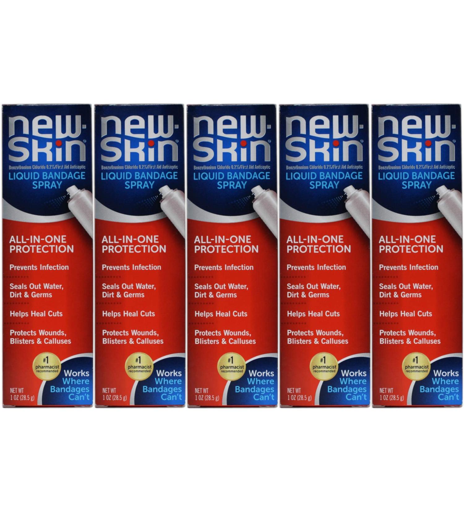 New-Skin Liquid Bandage Spray 1 oz - Pack of 5 | Buy Online - Buy Online on GoSupps.com