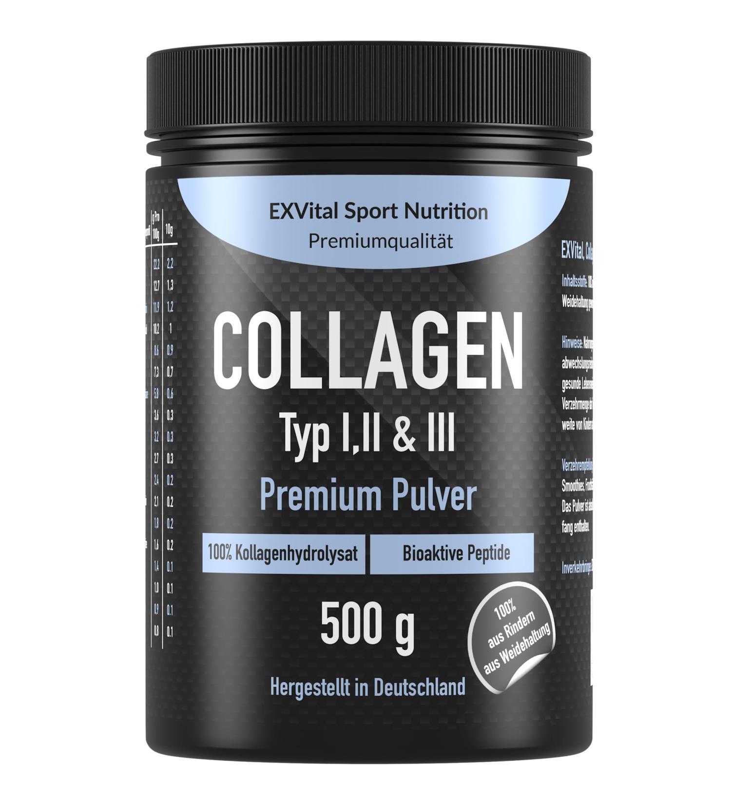 Buy Bioactive Collagen Peptides Powder 500g - Type 1 2 & 3 Hydrolysate for Lift Drink | Tasteless Protein Supplement - Shop Internationally - Buy Online on GoSupps.com
