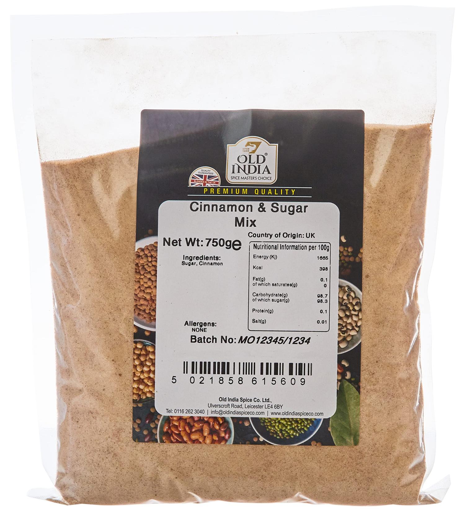 Old India Cinnamon & Sugar Mix 750g - Premium Blend for Delicious Treats - Buy Online on GoSupps.com
