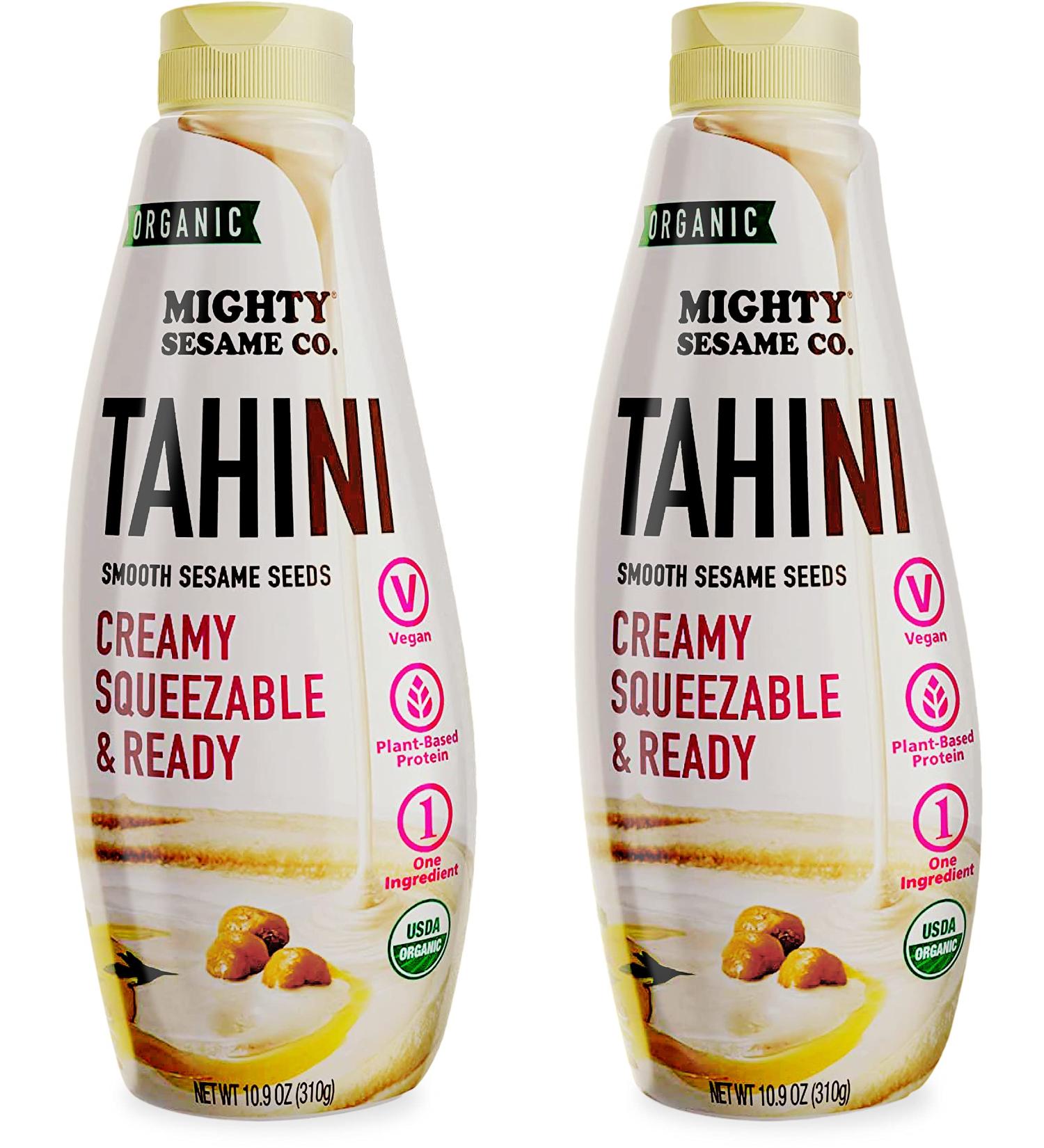 Mighty Sesame Co. Organic Tahini Paste 10.9oz (2 Pack) - Gluten Free, Vegan, Non-GMO, Keto Friendly - Buy Online on GoSupps.com