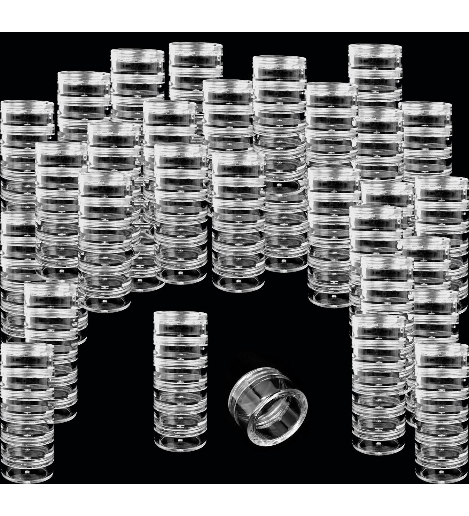 Beauticom 72 Pack 5G/5ML Stackable Transparent Plastic Craft Jars - 432 Pieces for Beads Glitter and Embellishments - Buy Online on GoSupps.com
