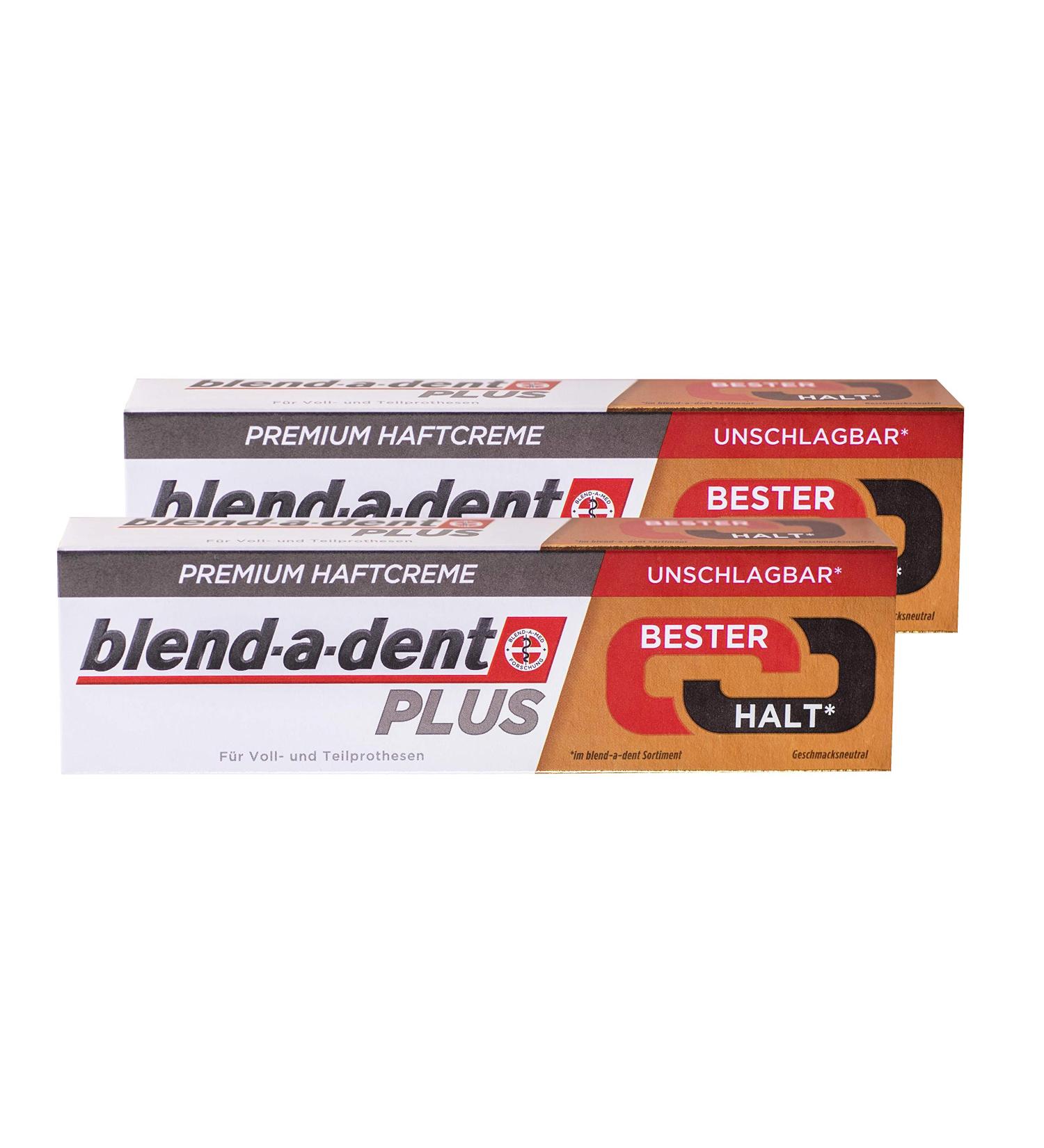2x 40g blend-a-dent PLUS Premium adhesive cream - tasteless - Duokraft