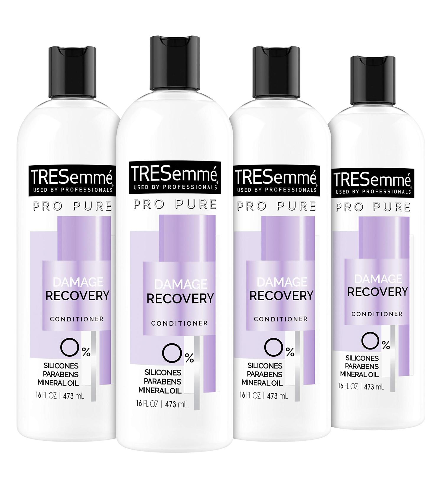 TRESemm Damage Recovery Conditioner for Damaged Hair, 16 oz - Pack of 4 | Silicone-Free & Clean Formula - Buy Online on GoSupps.com