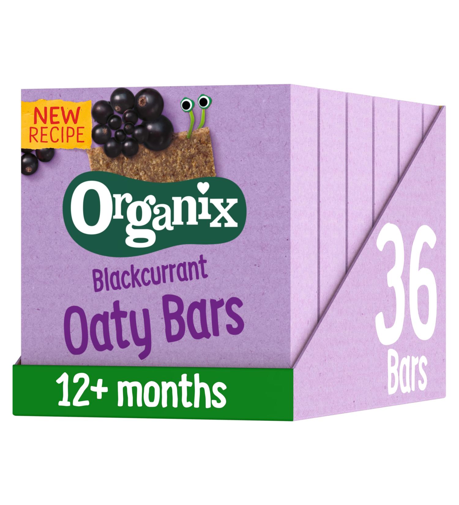 Organix Goodies From 12+ Months Organic Blackcurrant Soft Oaty Bars 6 x 30 g (Pack of 6 Total 36 Bars)