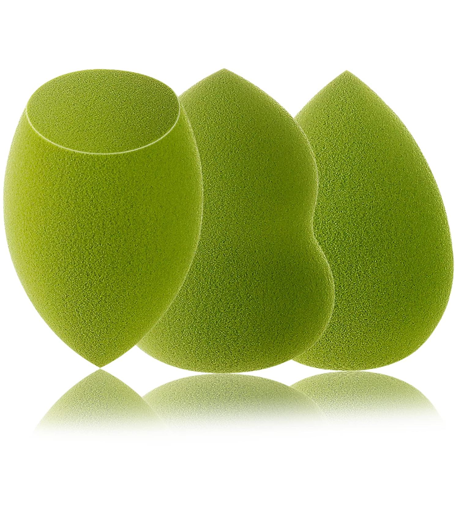 TCPENG Makeup Sponge for Blending Liquid Foundation Cream & Powder - Easy to Clean Super Soft & Non Latex Beauty Blender Concealer Applicator (3 Pack Avocado Green) - Buy Online on GoSupps.com
