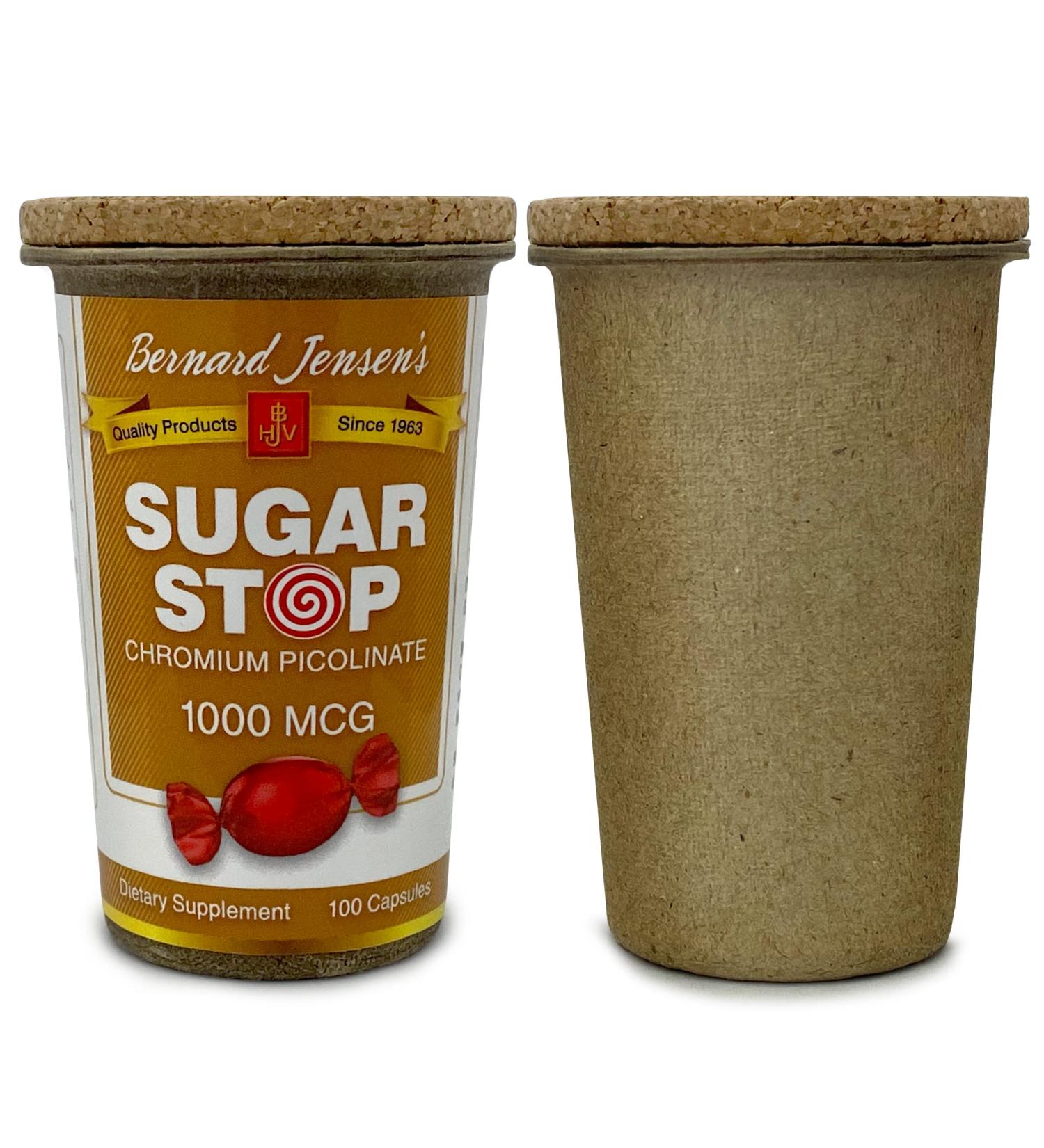 Bernard Jensen's Sugar Stop Chromium Picolinate 1000mcg - 100 Capsules - Buy Online on GoSupps.com