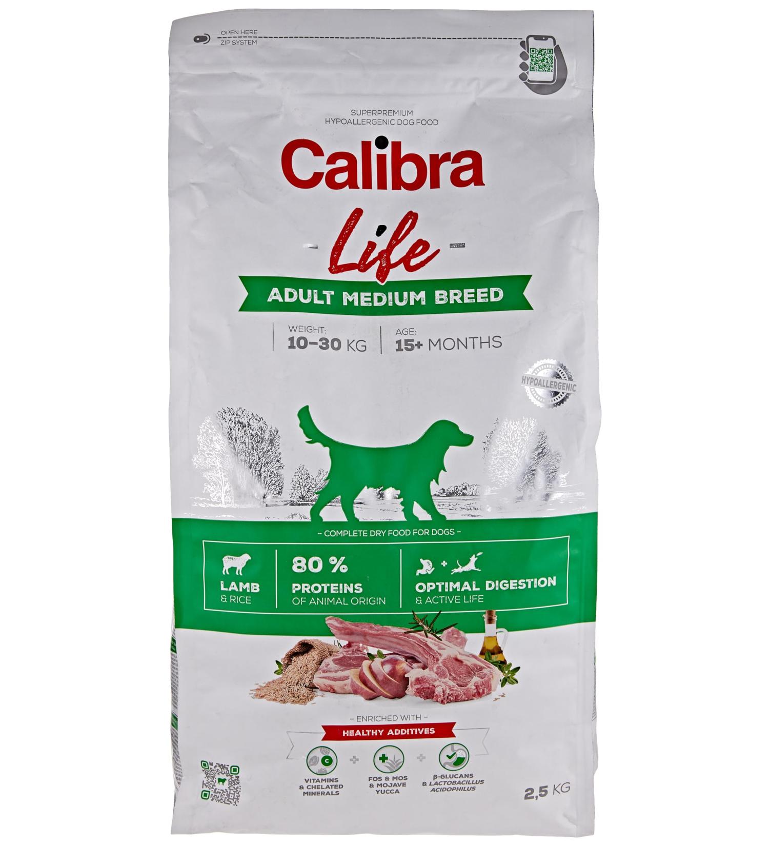 CALIBRA Dog Life Adult Medium Breed Cordero 2 5KG - Buy Online on GoSupps.com