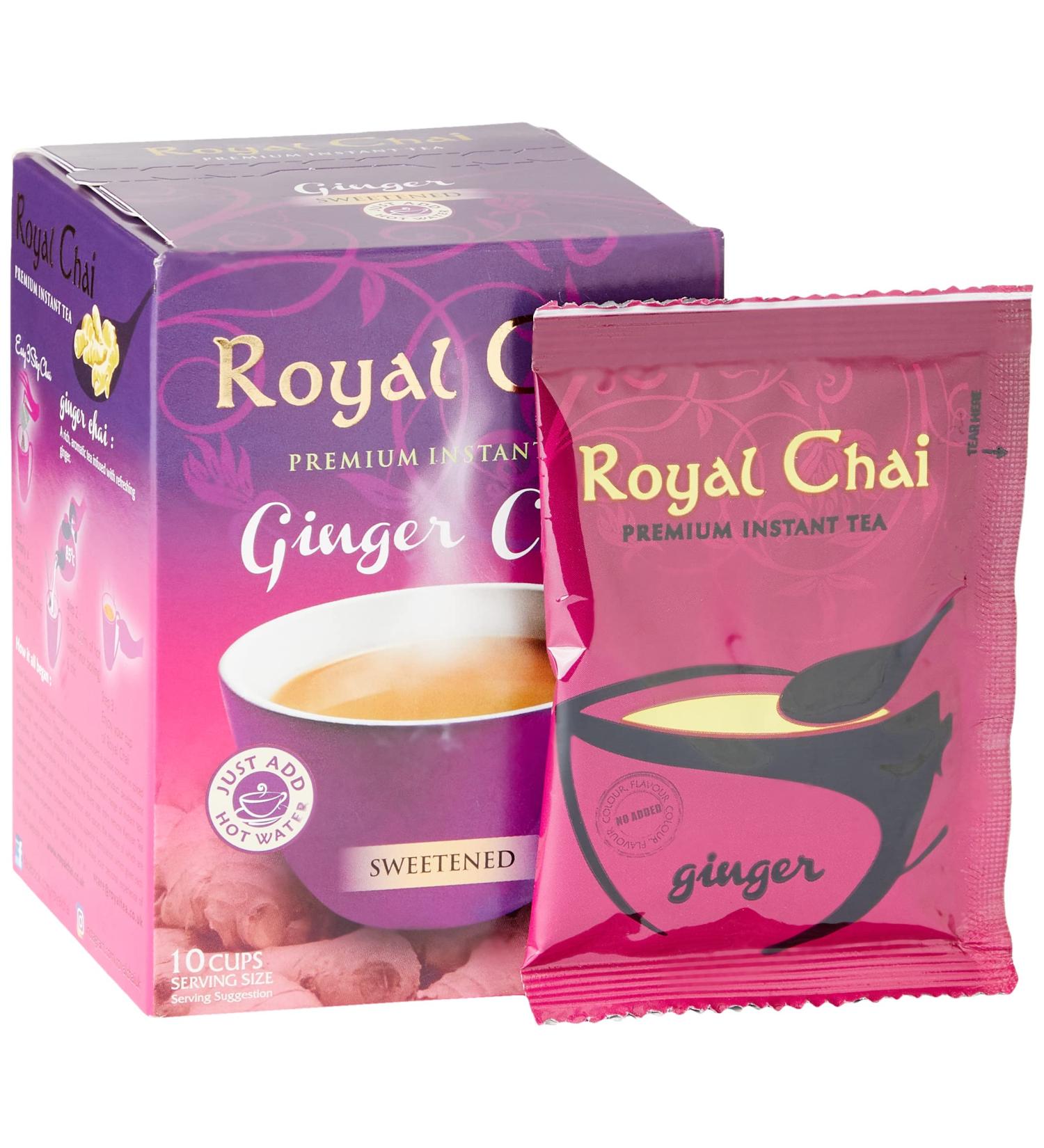 Royal Chai - Th chai au gingembre - sucr - 220 g - Buy Online on GoSupps.com