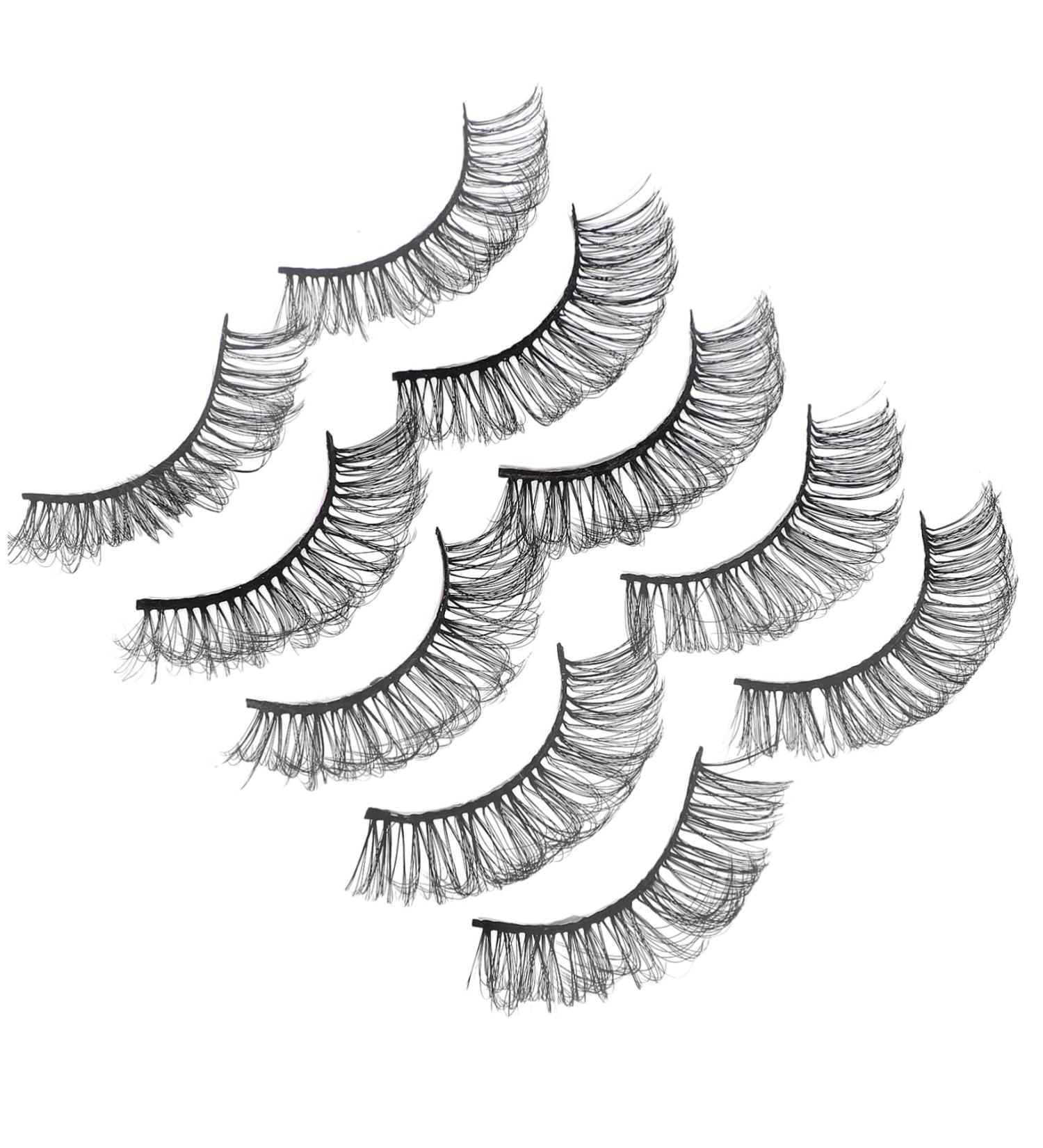 VINTORKY 5 Pairs Dense False Eyelash eye lashes false lashes d curl lash strips eyelash natural look fake eyelash for women false eyelashes natural look bar Imitation Russia 5d - Buy Online on GoSupps.com