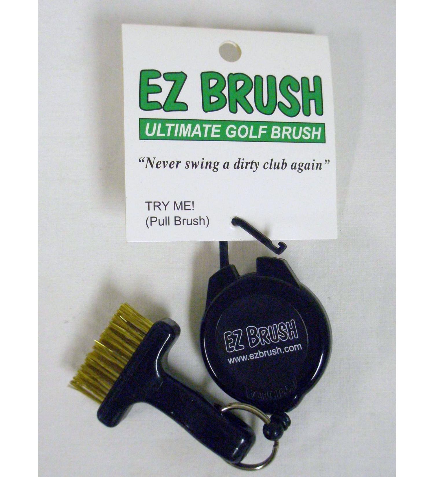EZ Brush Ultimate Golf Brush Black Clip On Club Cleaning Tool New 1
