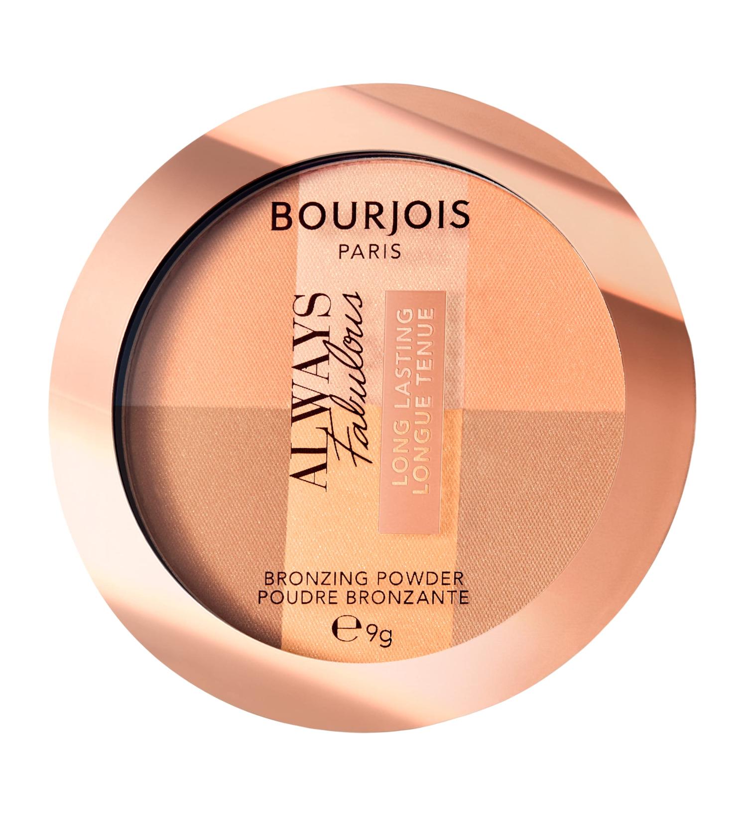 Bourjois Always Fabulous Long-Lasting Bronzing Powder 001 Medium - 9g | Tanning Soil, Light to Long-Lasting Finish | Pack of 1 - Buy Online on GoSupps.com