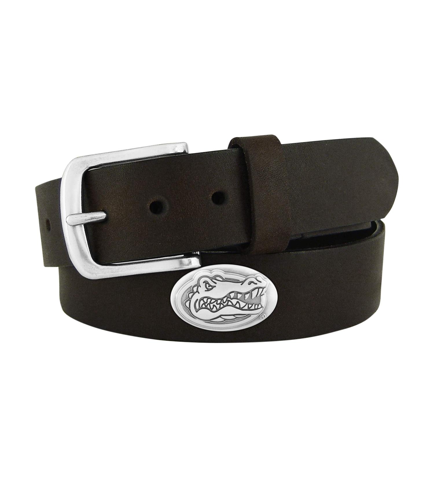 NCAA Florida Gators Leather Concho Belt Brown 40