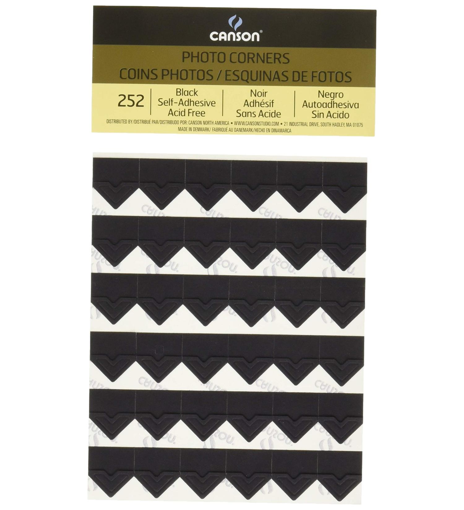 Canson Self-Adhesive Photo Corners Black (Pack Of 252) - Buy Online on GoSupps.com