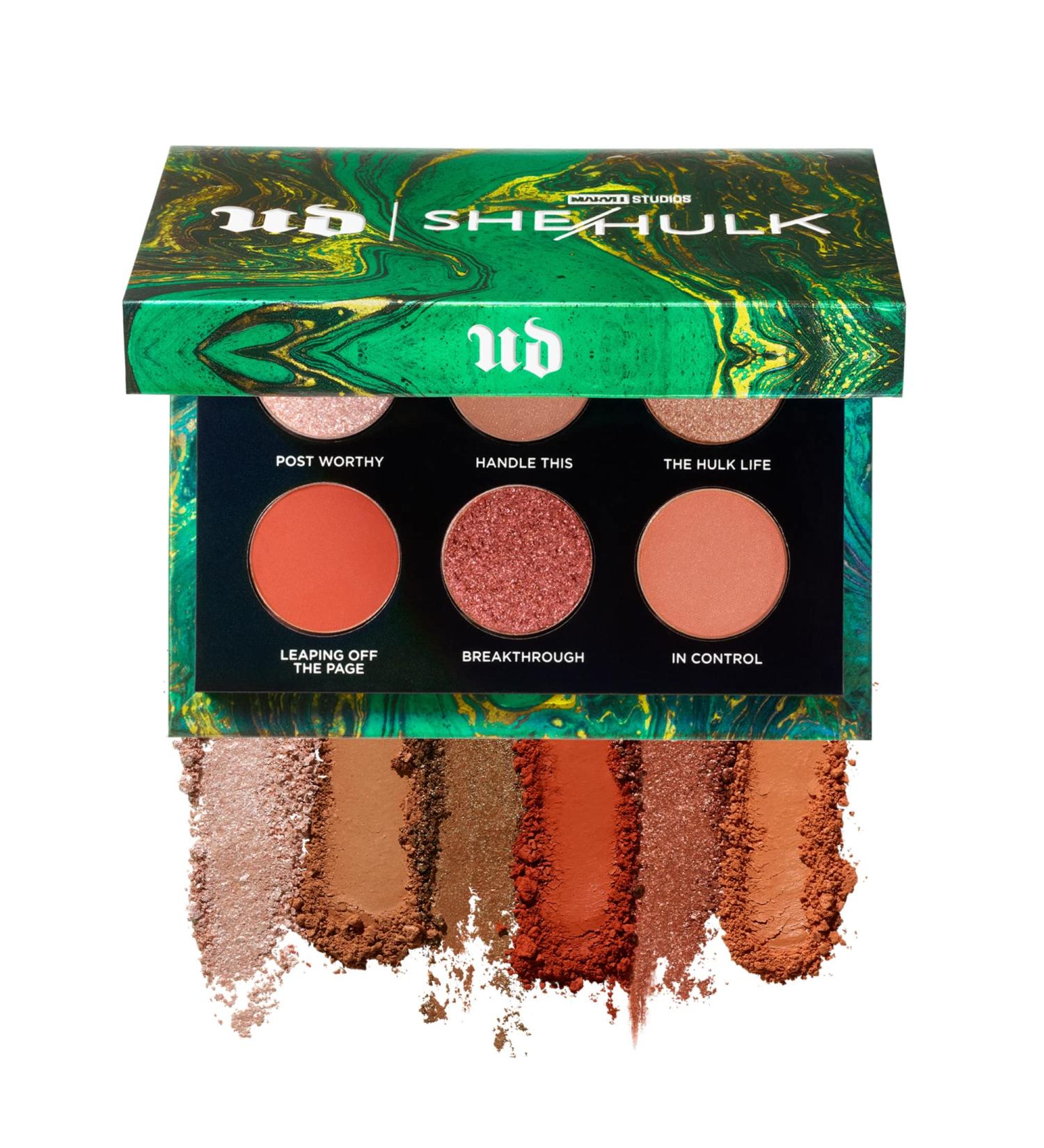 Urban Decay x Marvel Studios She-Hulk Mini Eyeshadow Palette - 6 Limited-Edition Matte & Shimmer Shades - Vegan Formula - Buy Online on GoSupps.com