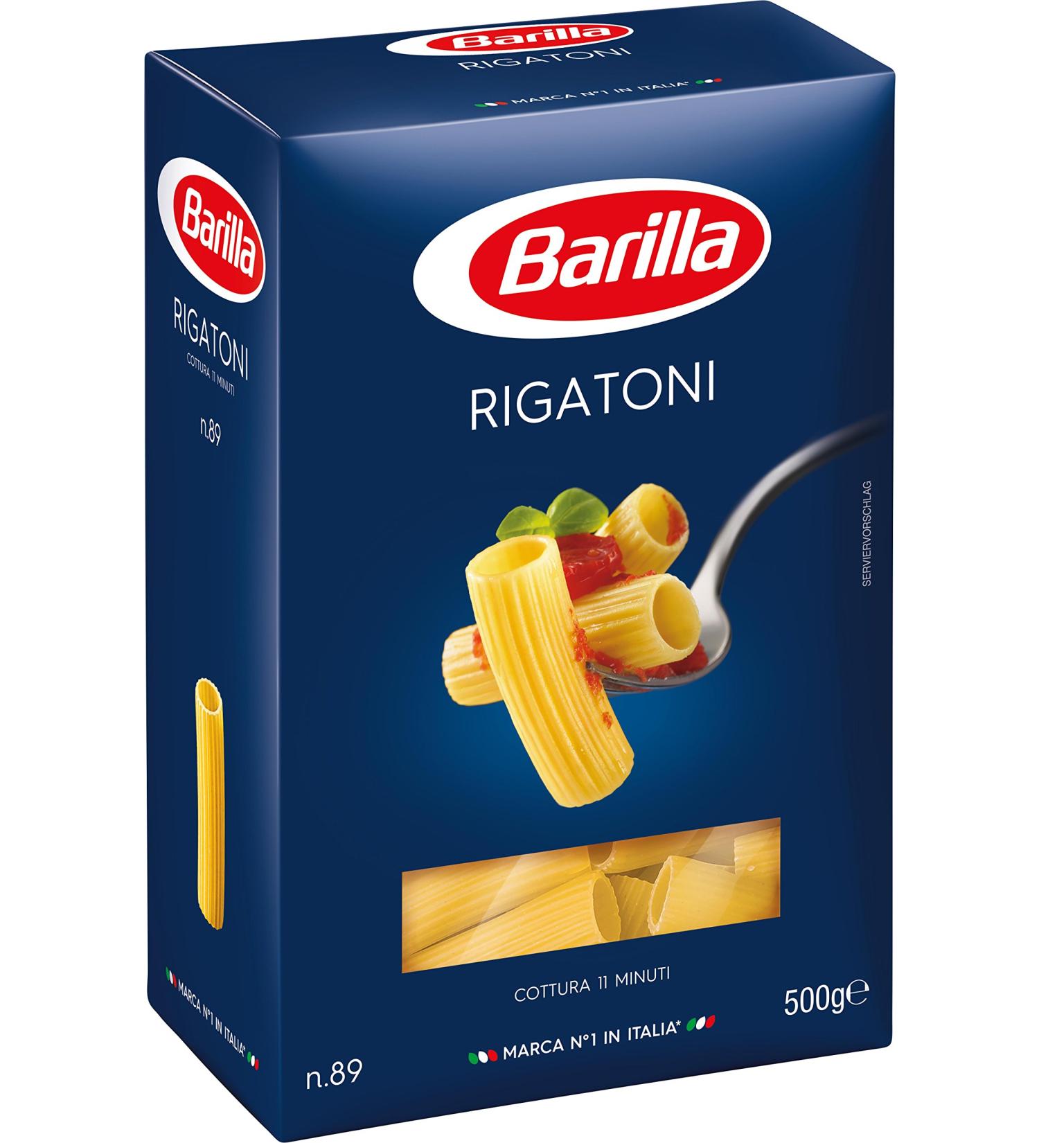 Buy Barilla Pasta Rigatoni n. 89 - 10 Pack (10x500g) - Premium Italian Pasta for International Shipping - Buy Online on GoSupps.com