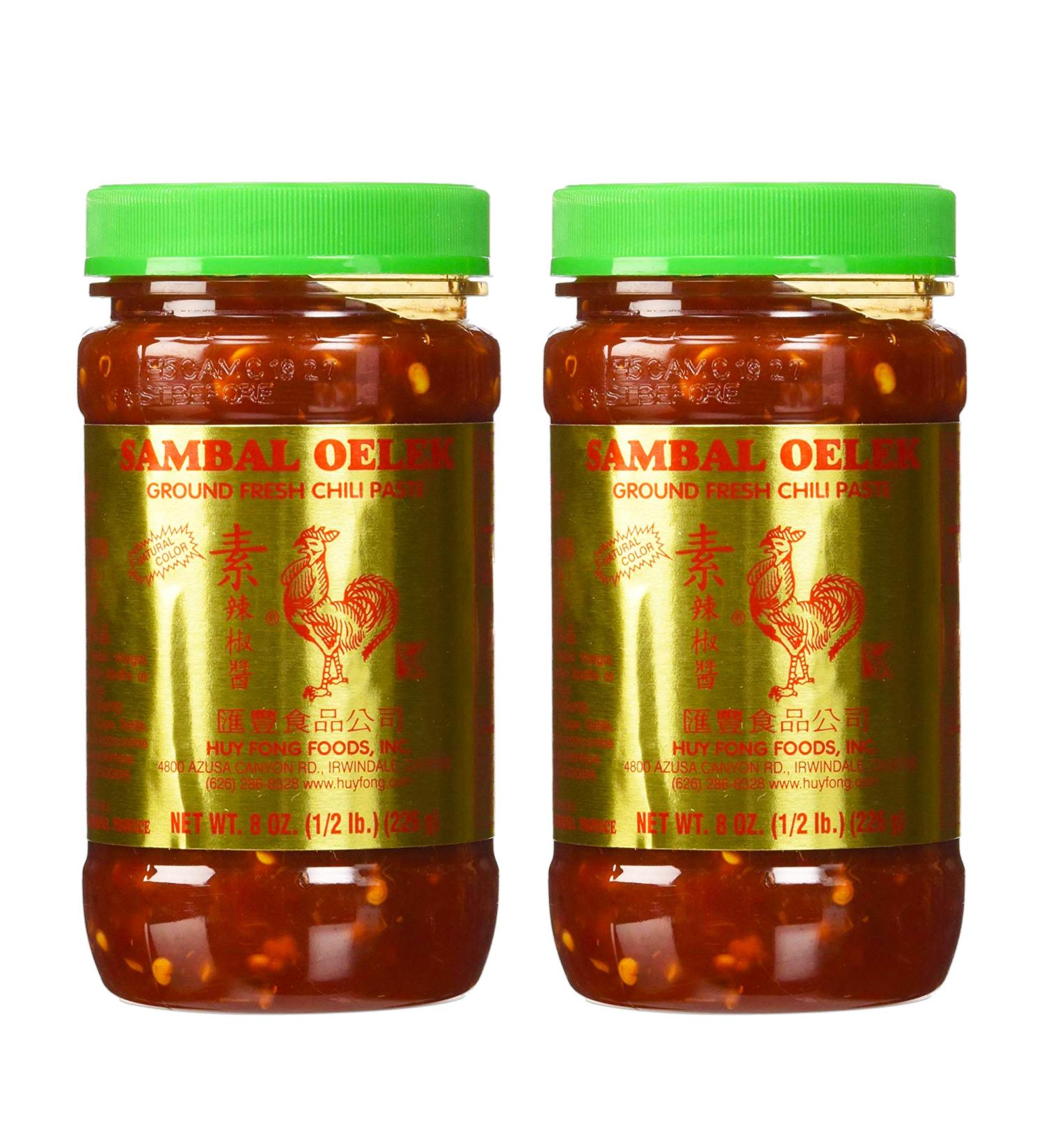 Huey Fong Sambal Oelek Chili Paste 8 Oz (2 Pack) - Authentic Indonesian Chili Paste for Spicy Recipes - Buy Online on GoSupps.com