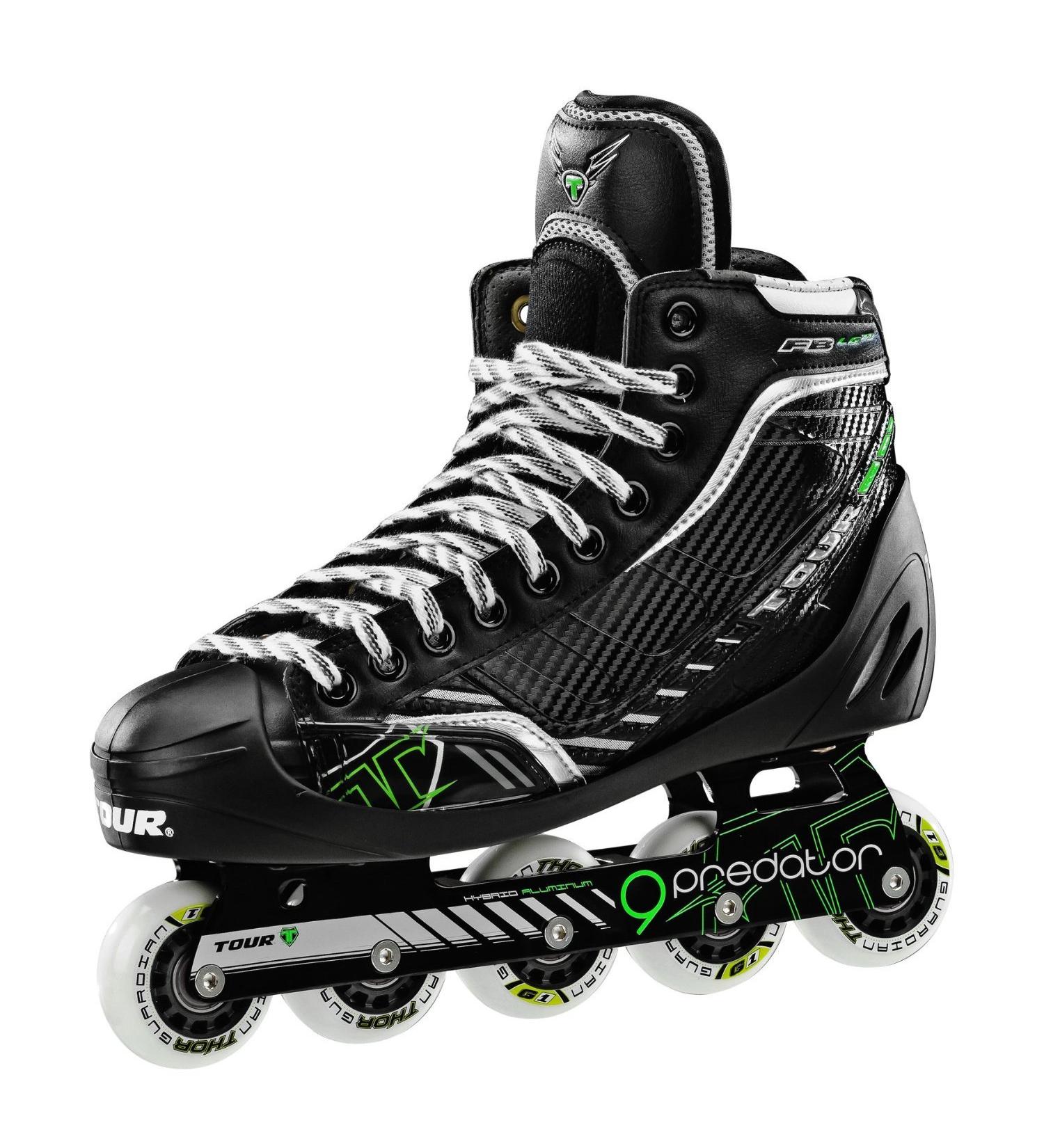 TOUR Adult FB-LG72 Inline Goalie Skates Black/Green 4