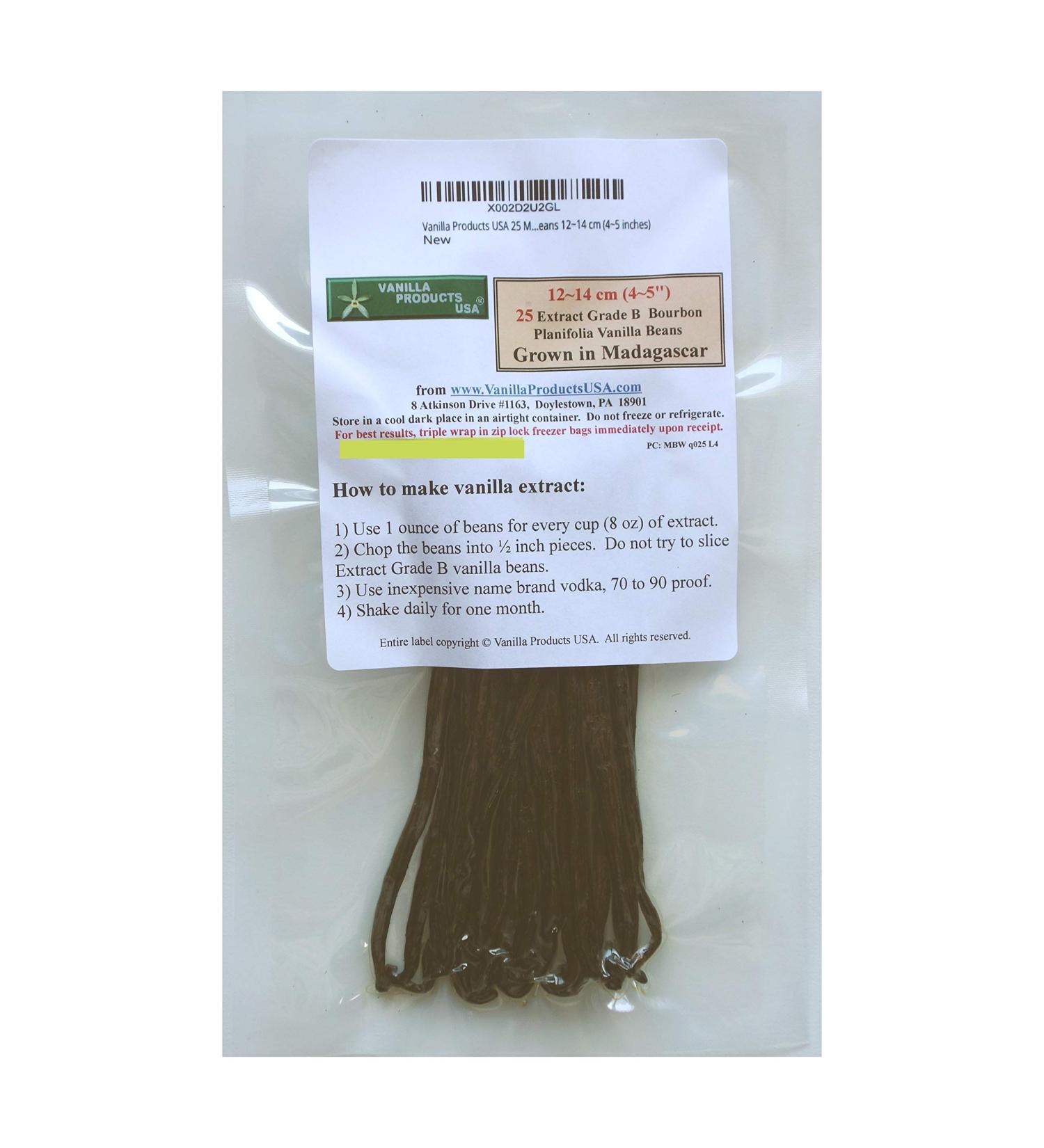 Grade B Madagascar Bourbon Vanilla Beans 45 Inch - Vanilla Pods by Vanilla Products USA - Buy Online on GoSupps.com