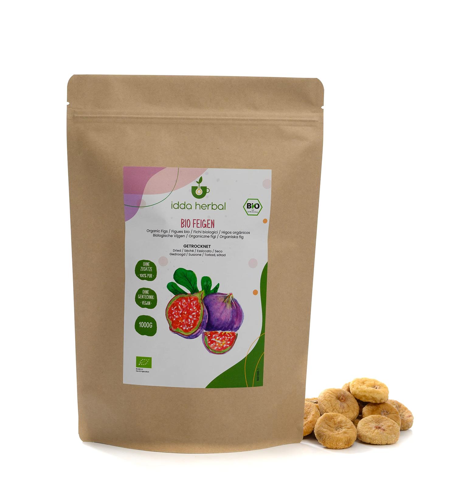 Organic Dried Figs (1kg) Organic Grown Whole Dried Figs 100% Natural and Pure Ready to Eat Fruit Snack Vegan - Buy Online on GoSupps.com