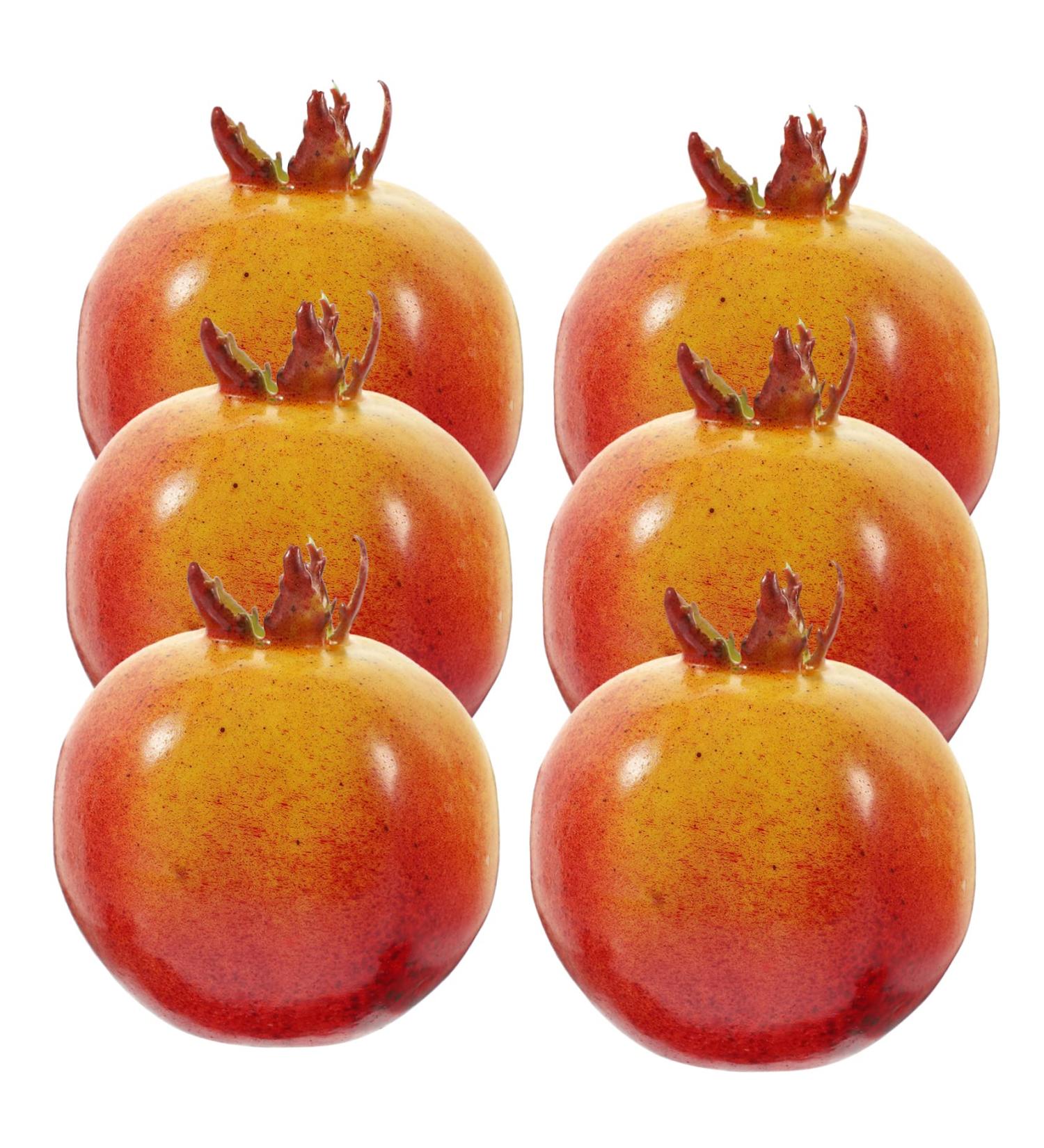 LIFKICH Household Decor Fake Fruits Model 6pcs Simulated Red Delicious Fake Fruit Fake Food High Density Foam Simulation Pomegranate Simulation Fruit - Buy Online on GoSupps.com