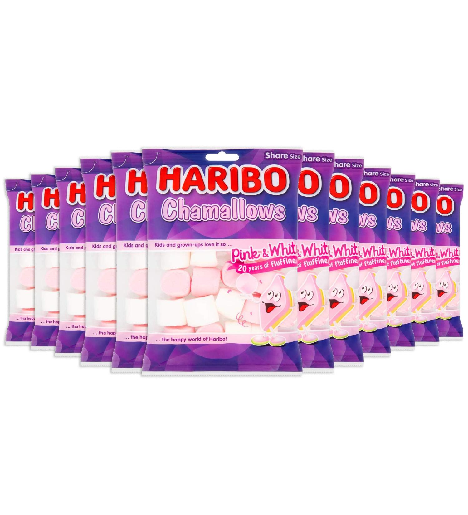  HARIBO HARIBO Pink & White Marshmallows 140g x Box of 12 - Buy Online on GoSupps.com