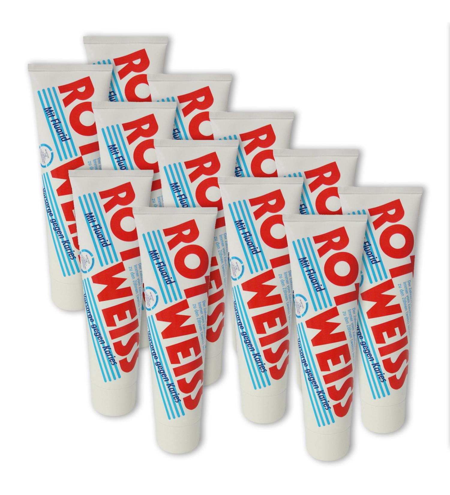 Pack of 12 Dental Toothpaste Red White (12 x 100 ml) toothpaste toothpaste dental care
