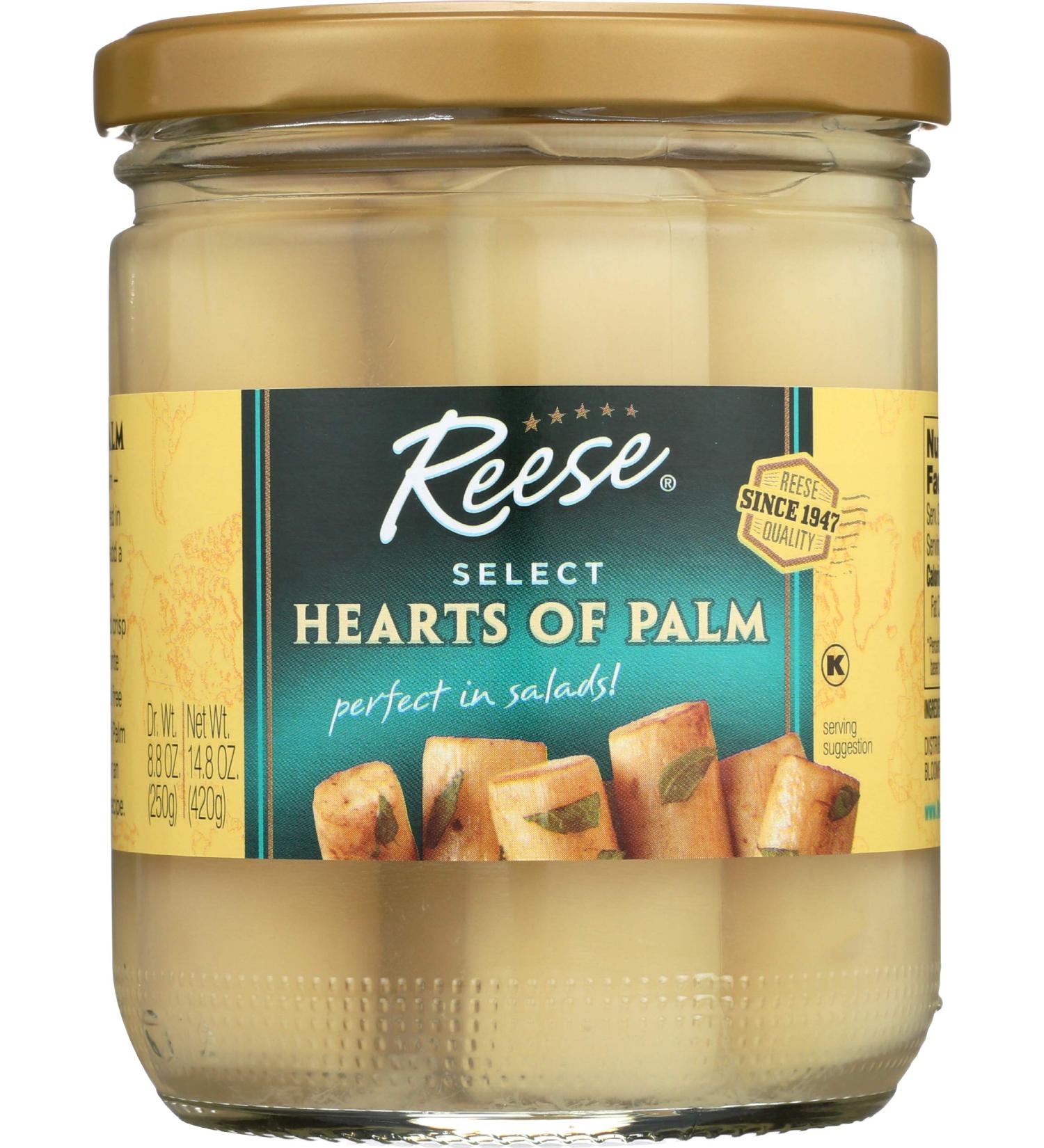 Reese Hearts of Palm 14.8 oz - Premium Quality in a Convenient Glass Jar - Buy Online on GoSupps.com
