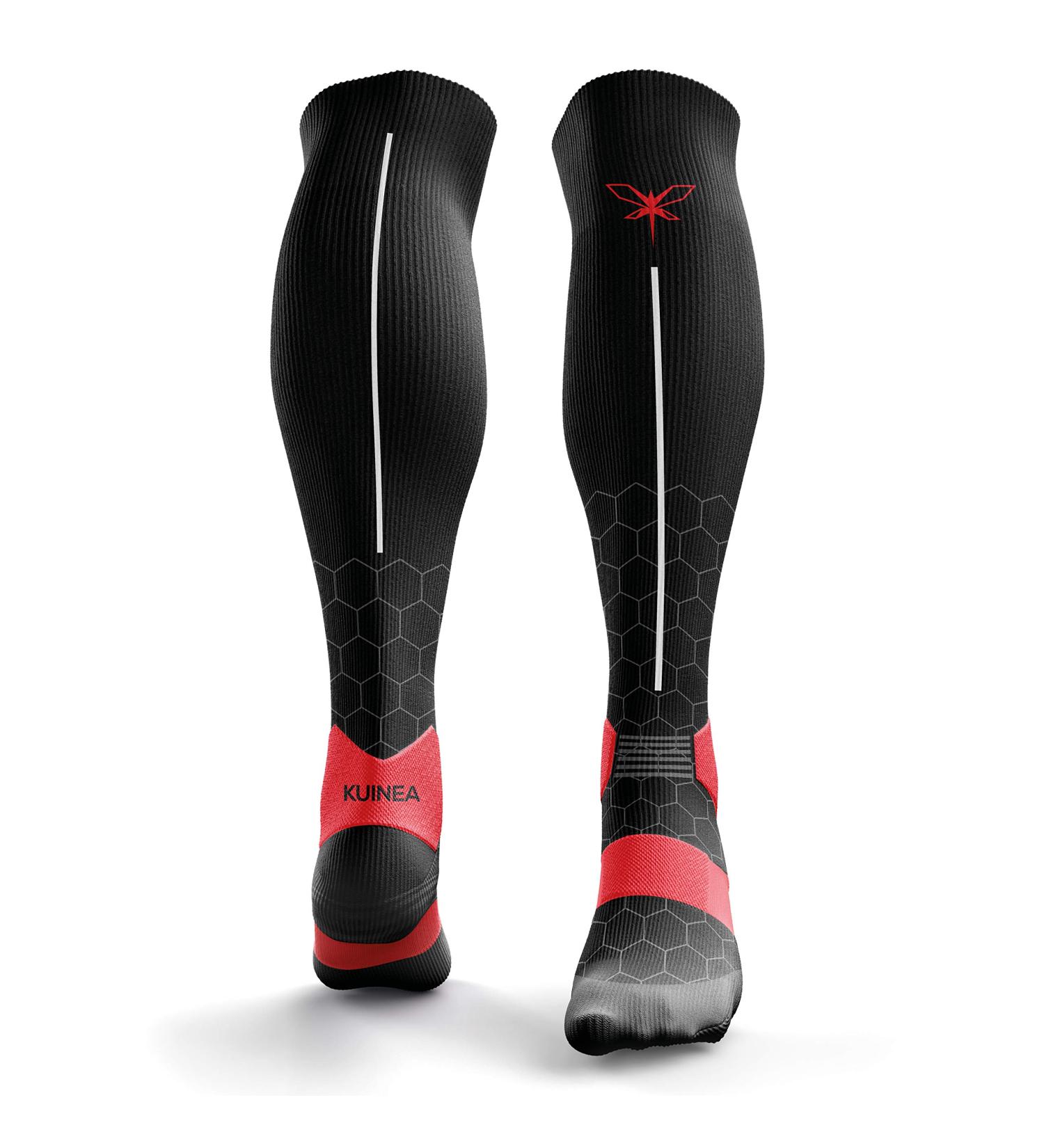 Kuinea Compression Stockings for Men & Women - Thrombosis Running Socks | Red M (EU 39-42) | Ideal for Sport & Travel - Buy Online on GoSupps.com