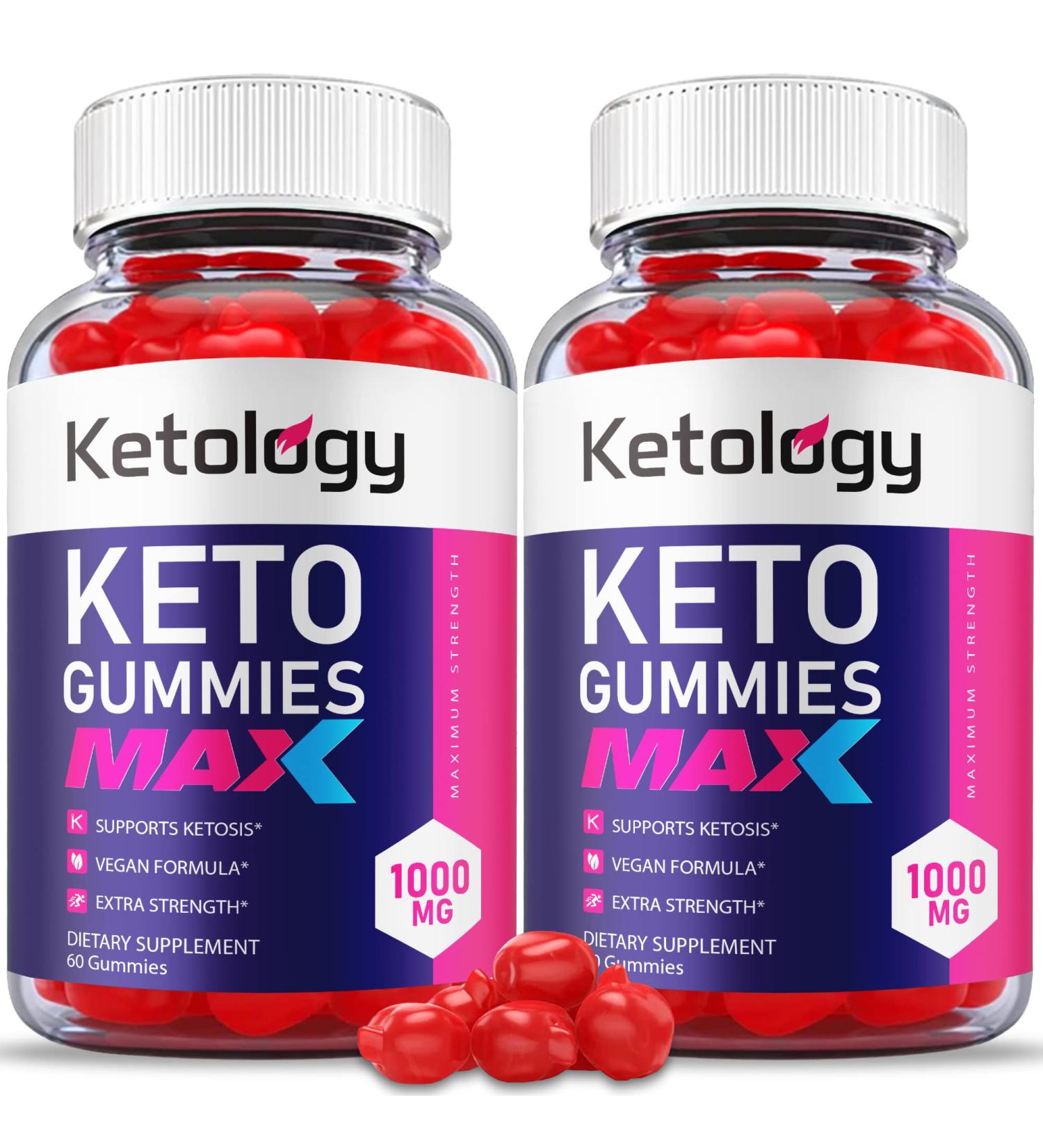 Ketology Keto Gummies - 2 Pack Max Strength Vegan ACV with Vitamin B12 - Advanced Weight Loss Formula - 120 Gummies - Buy Online on GoSupps.com