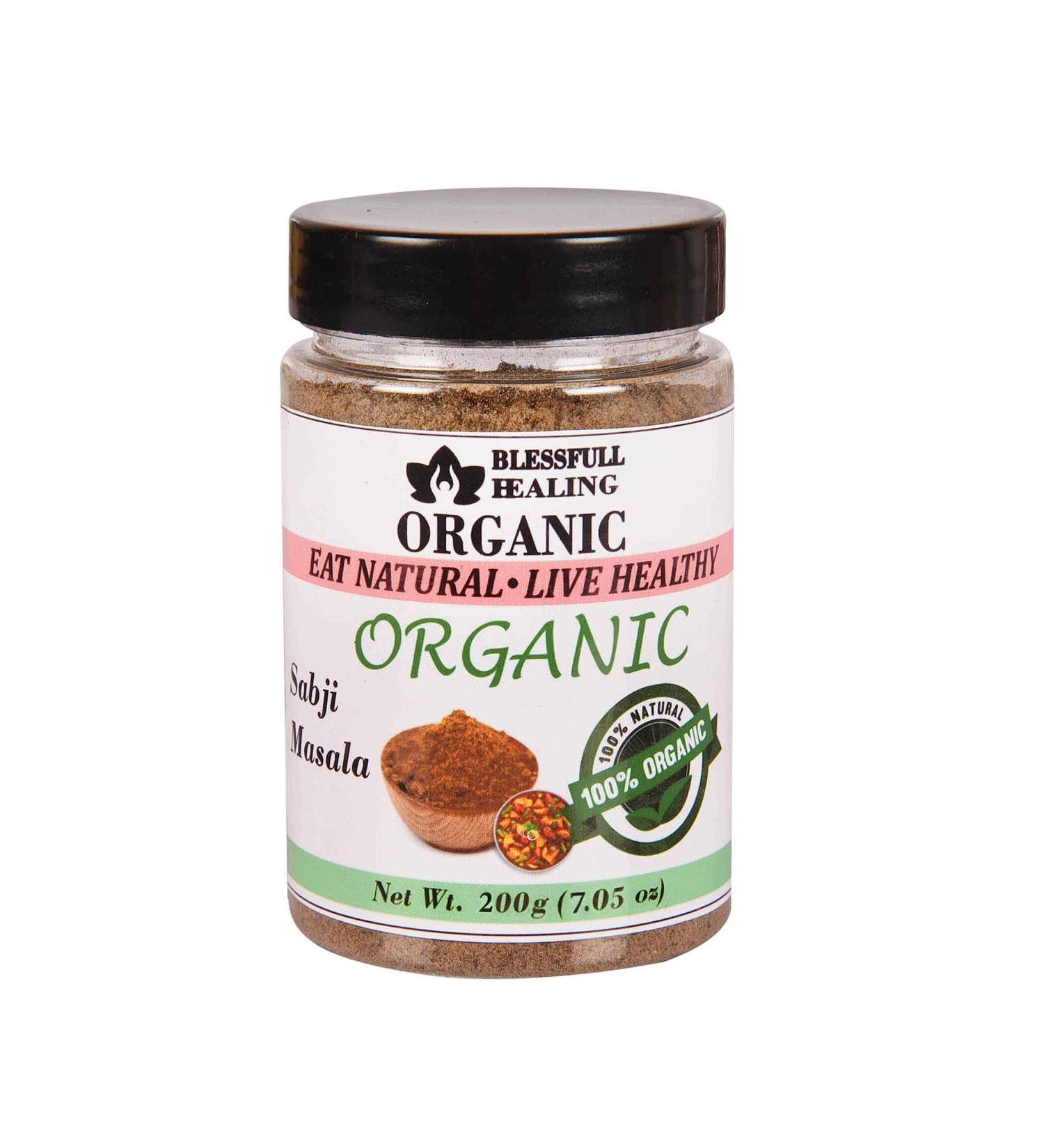 Blessfull Healing Organic Sabji Masala 200 Gram Airtight Container (Packing May Vary) 200 Gram 7.05 oz - Buy Online on GoSupps.com