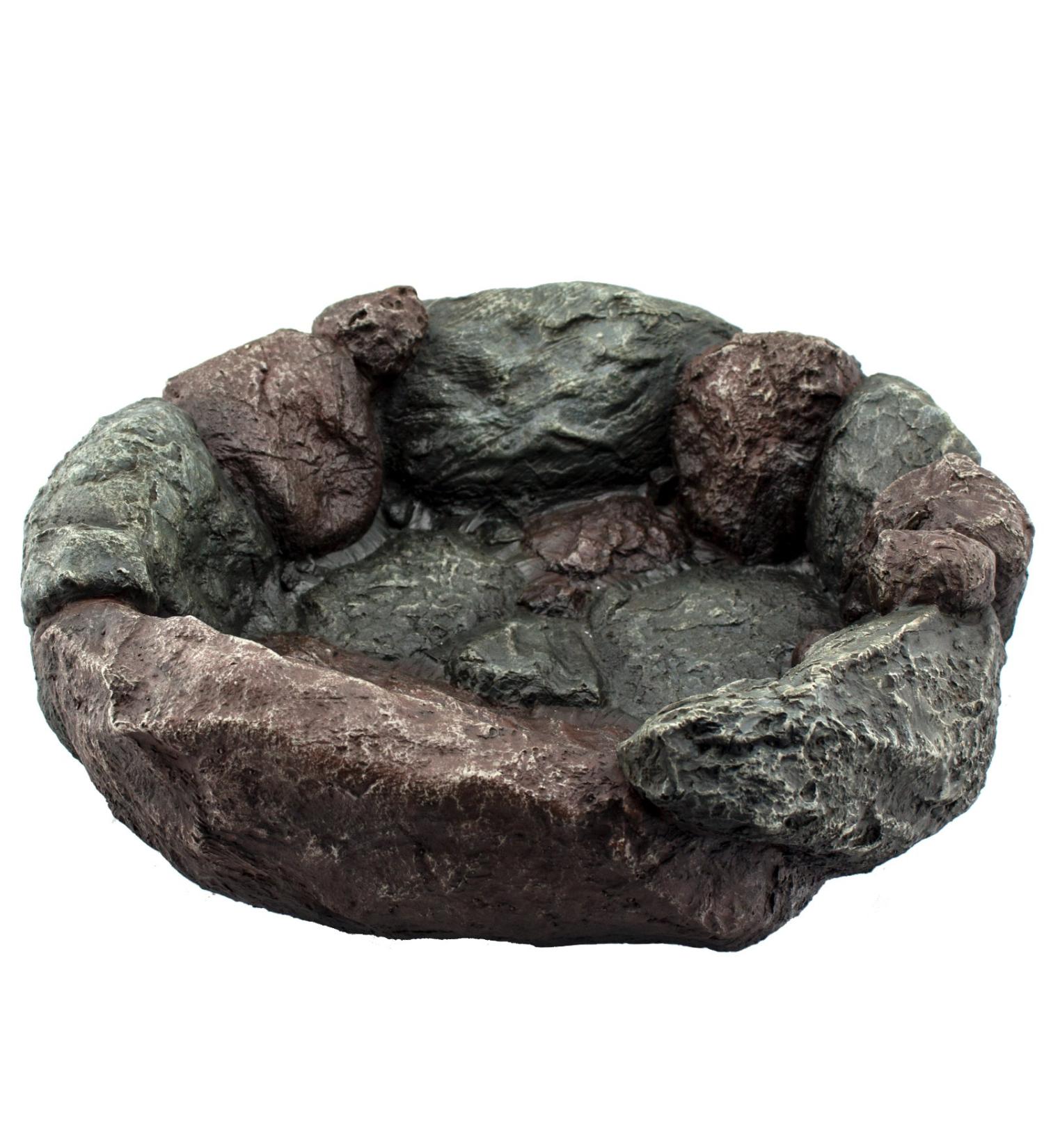 Intergarden bird drinks/bird bath manukau size L - 34.2x30x10cm made of high -quality polystone - natural stone look resistant and true to nature