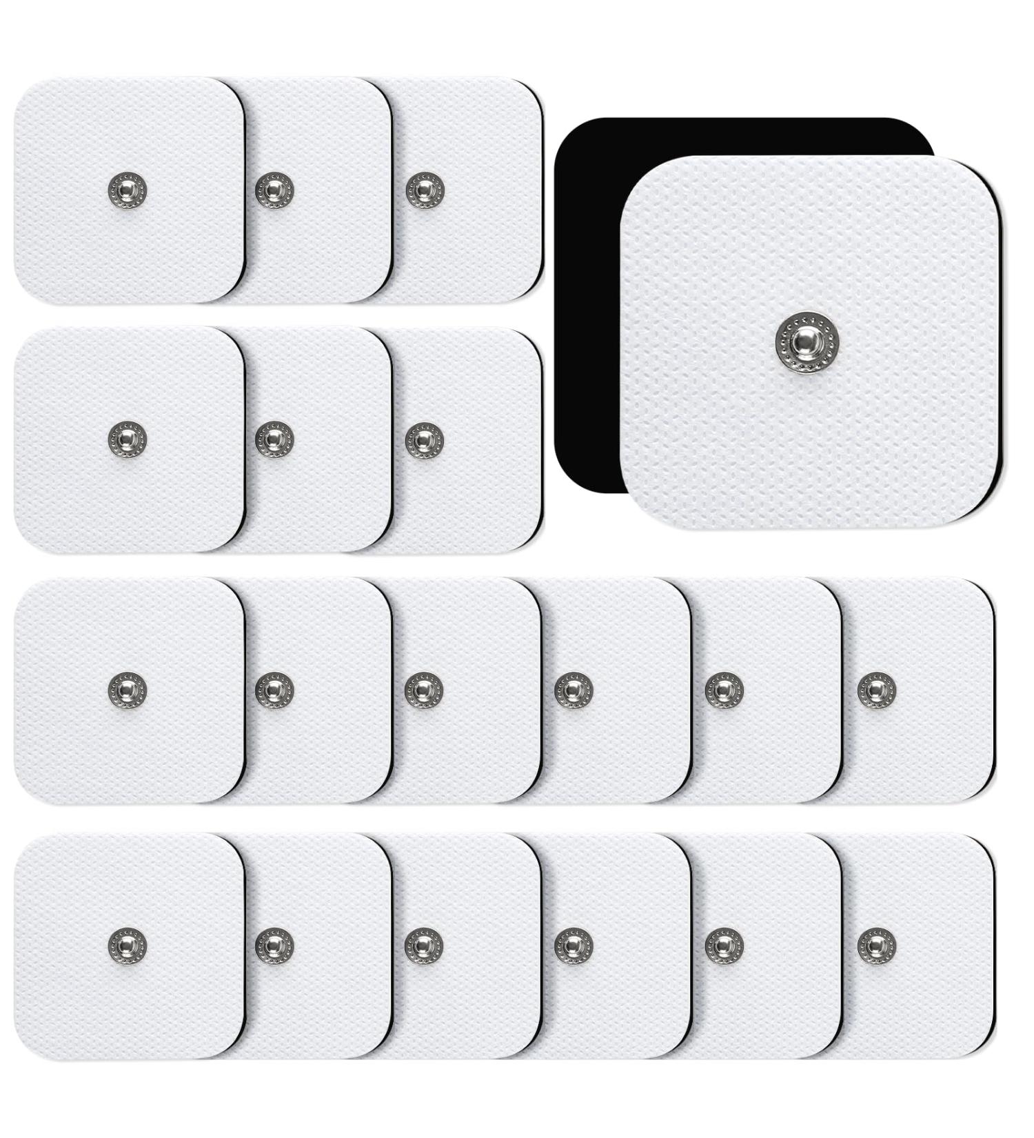 TENS Unit Replacement Pads - 20PCS 3.5mm Snap Electrode Pads Self-Adhesive & Reusable Compatible with TENS Devices - Buy Online on GoSupps.com