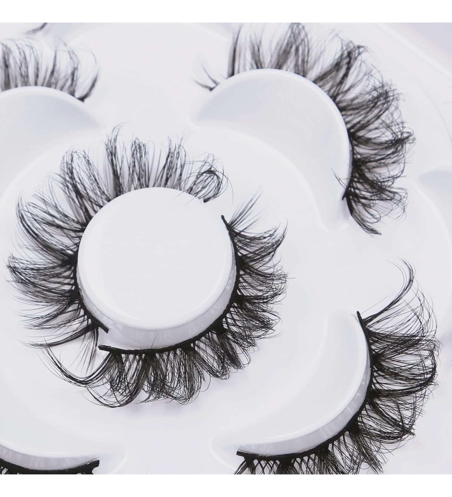 Ezreiily 11MM Natural Wispy Mink False Eyelashes Pack - Russian Fake Lashes - Buy Online on GoSupps.com