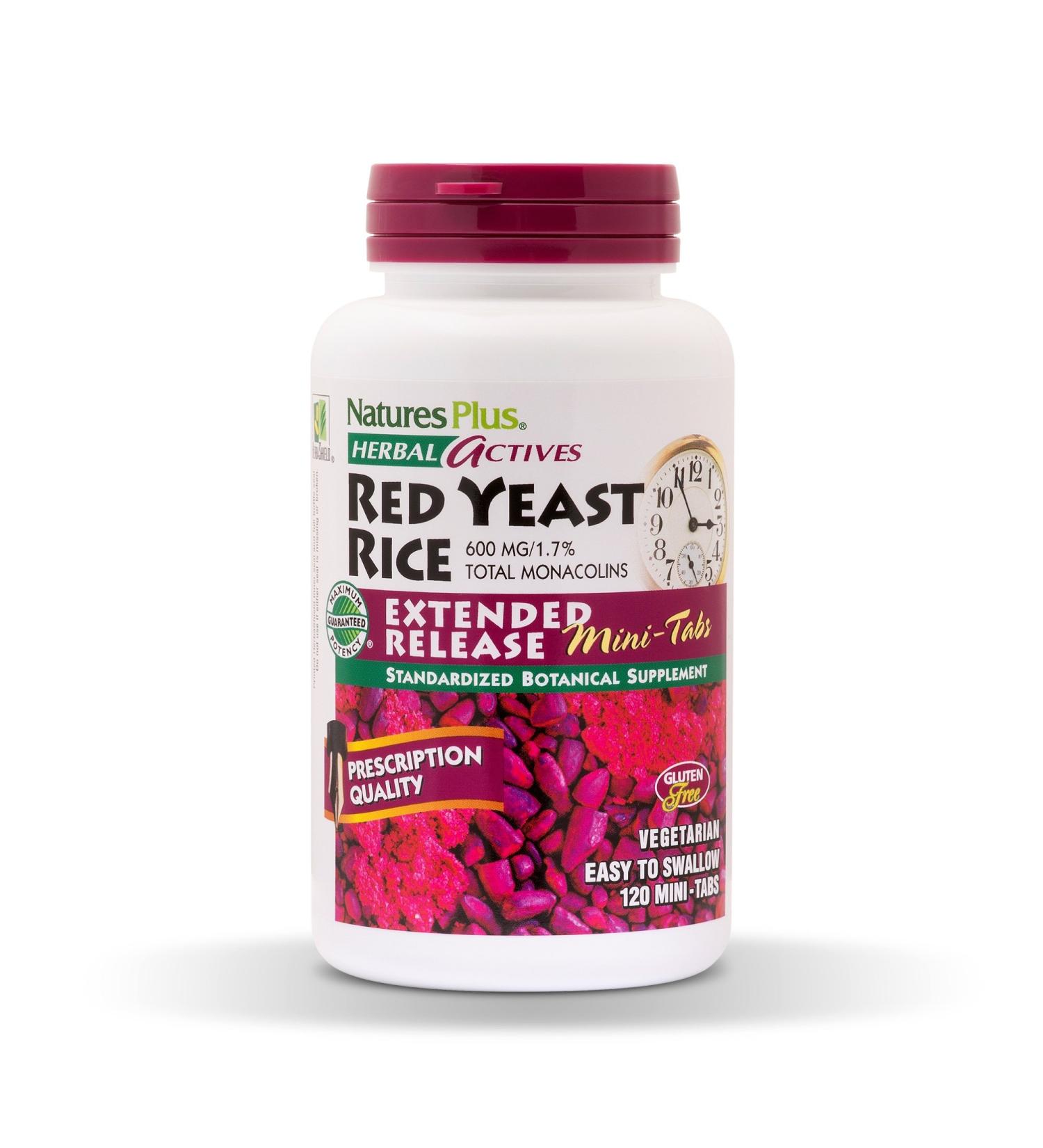 Nature's Plus Red Yeast Rice 600 mg - 120 Mini-Tabs | Herbal Actives for Heart Health - Buy Online on GoSupps.com