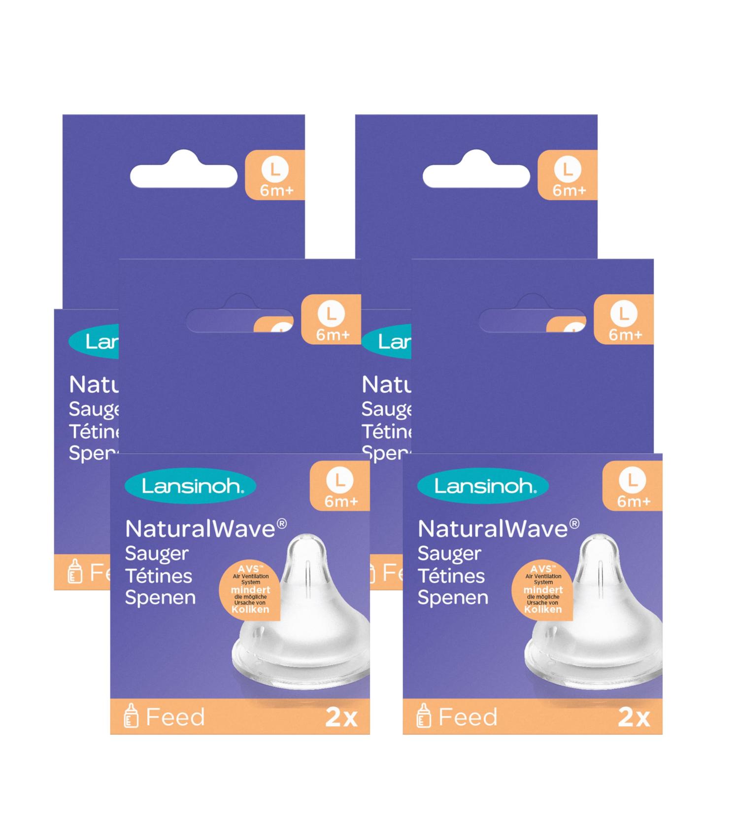 Lansinoh NaturalWave Teats Size L - Fast Milk Flow (Pack of 8) | Buy Online for International Shipping - Buy Online on GoSupps.com