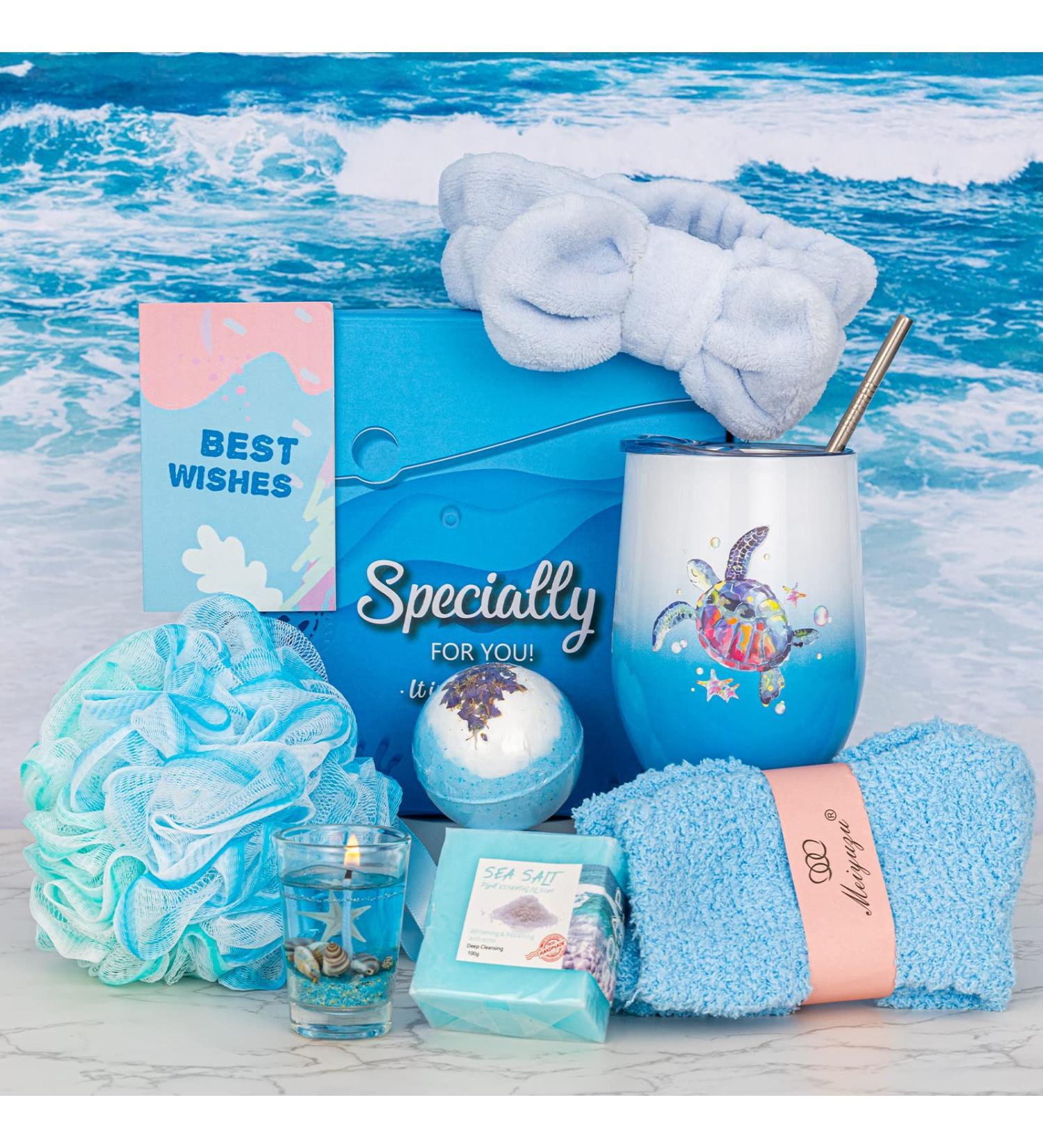Ocean Bliss Spa Gift Box: Self Care Gifts for Women - Birthday, Get Well, Christmas - for Sister, Best Friends, Mom, Teacher - Buy Online on GoSupps.com