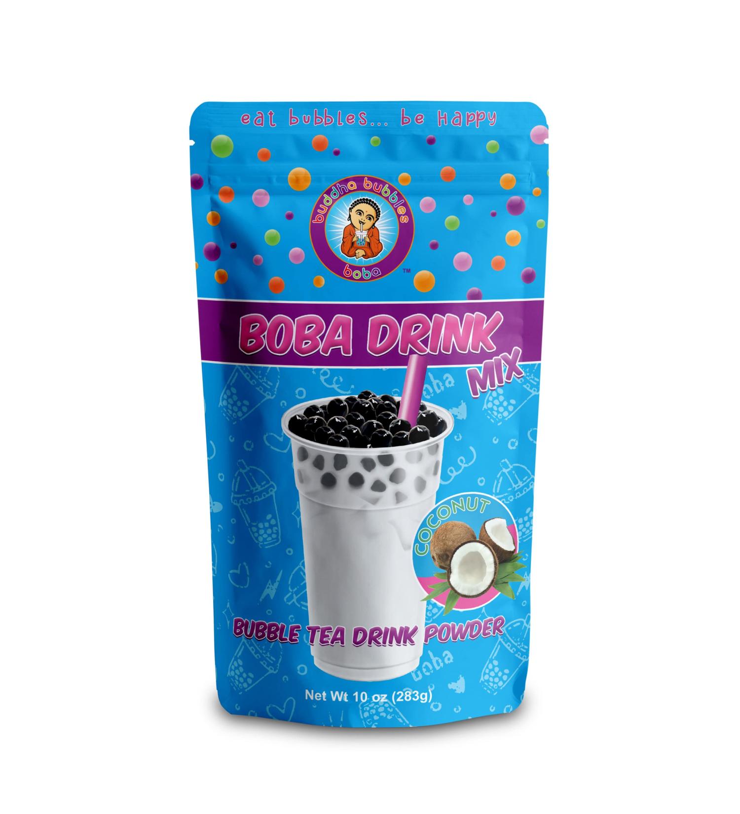 Coconut Boba Bubble Tea Drink Mix Powder - 10oz (283g) by Buddha Bubbles Boba - Buy Online on GoSupps.com