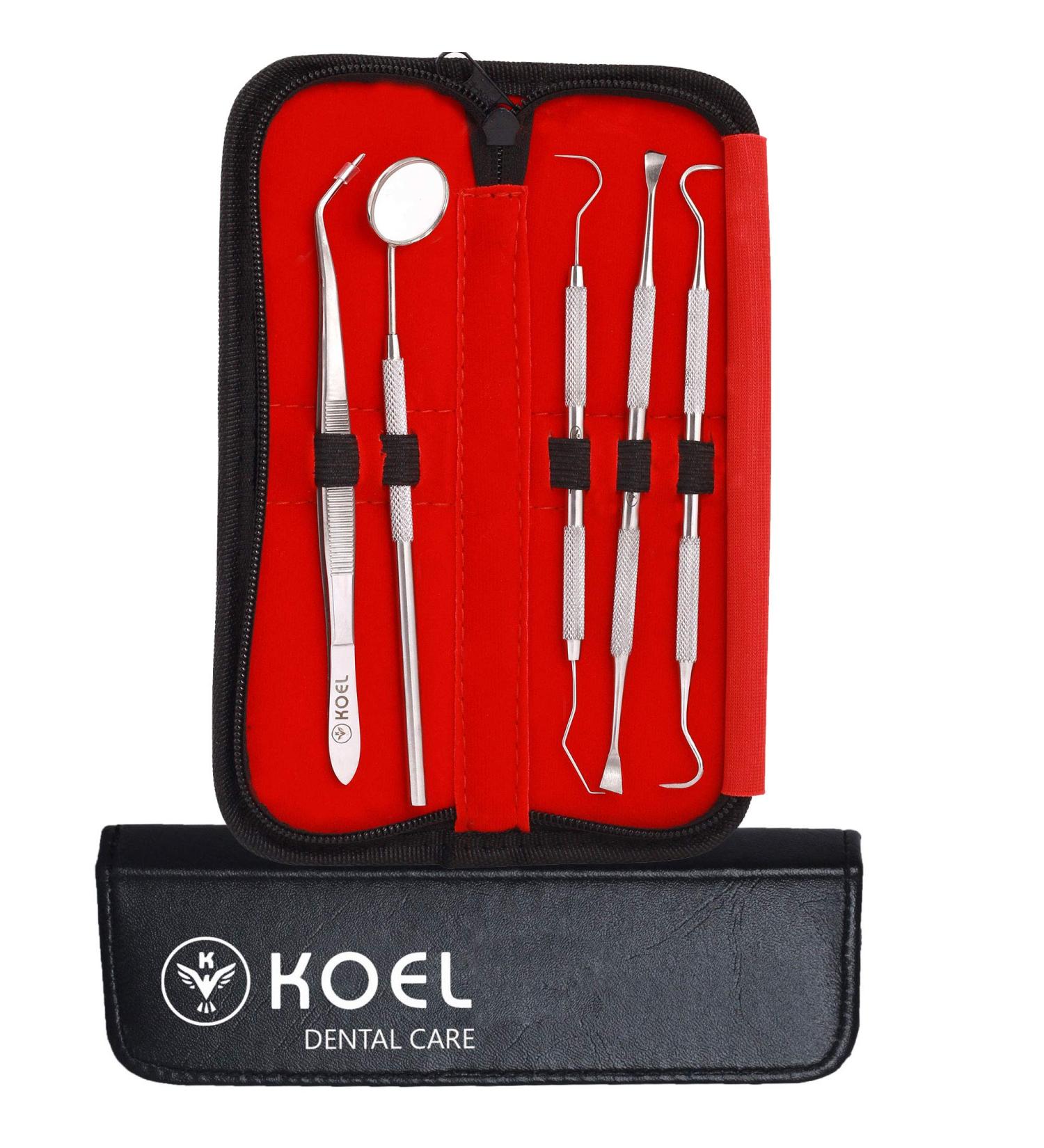 KOEL Dental Tools Kit: Interdental Teeth Cleaning, Whitening, Plaque Remover - 5P Dental Set - Buy Online on GoSupps.com