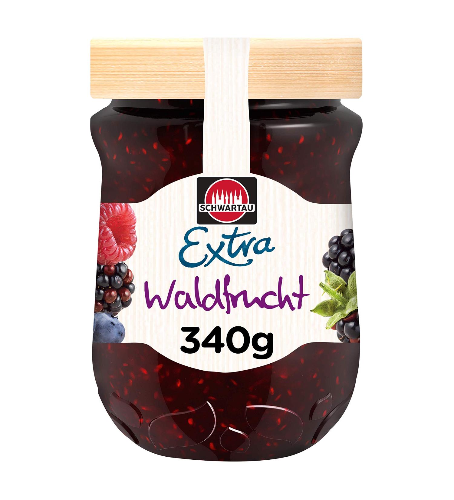 Schwartau Extra Forest Fruit Jam - Pack of 8 (8 x 340g) | Premium German Jam for International Shipping - Buy Online on GoSupps.com
