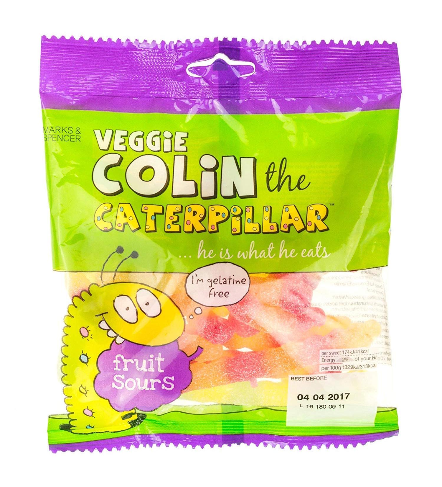 Marks & Spencer Marks & Spencer Veggie Colin The Caterpillar Fruit Treat (170g bag)