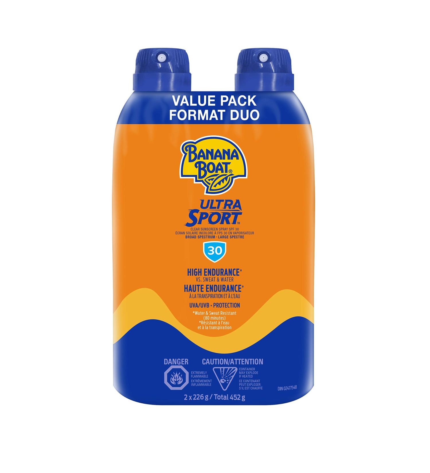 Banana Boat Ultra Sport Sunscreen Spray NEW FORMULA Spf 30 Twin Pack 2x226g - Buy Online on GoSupps.com