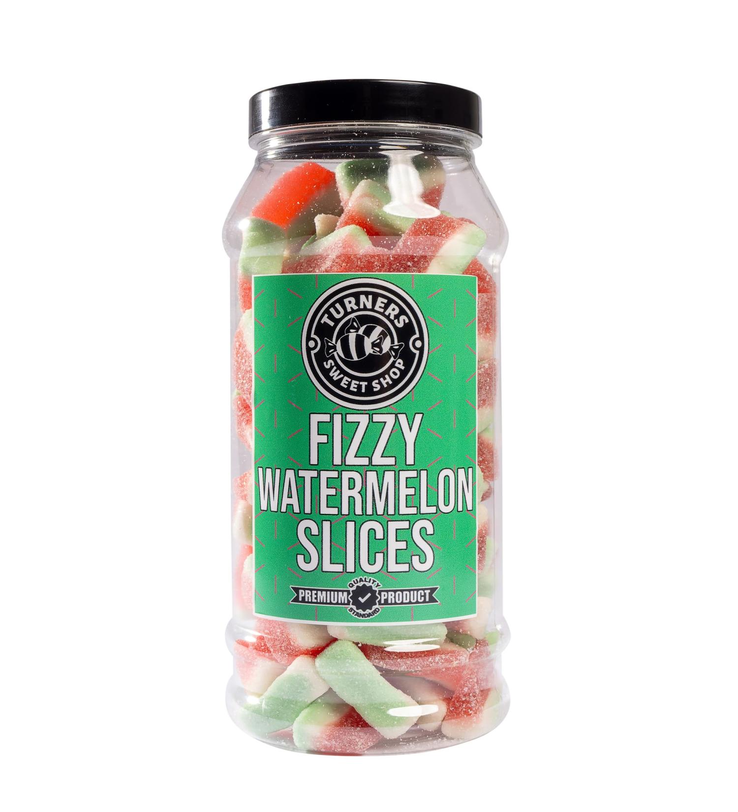 Fizzy Watermelon Slices - 555g by Turners Sweet Shop Traditional Retro Gift Jar Classic Original Pick & Mix Sweets Quality Confectionary Fantastic Gifts for Him Her or Them
