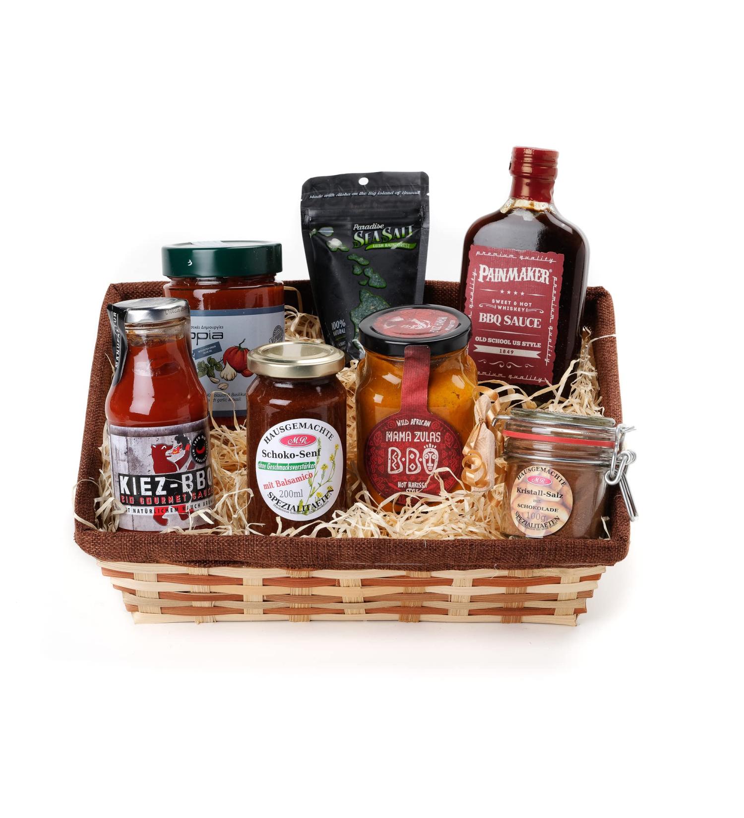 BBQ Master Gift Basket for Men - German Delicacies Sauces & Treats | Perfect Gift for Birthdays Boss Dad & Friends - Buy Online on GoSupps.com